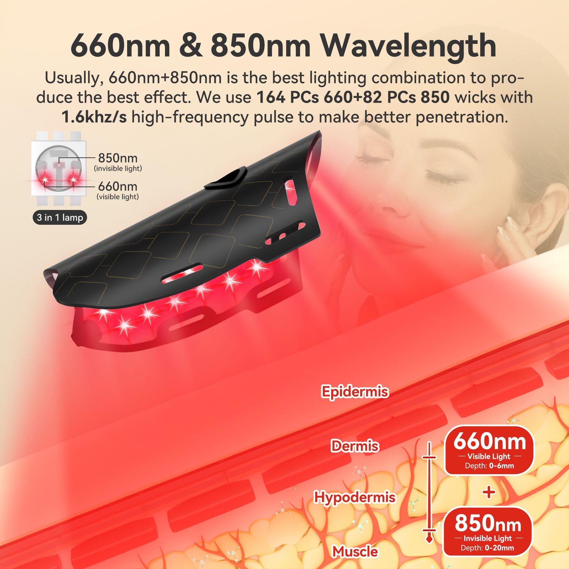 Peng Teng Red Light Therapy for Face, 660NM and 850NM,Innovative use of Monitoring,red Light Therapy Masks PengTeng uk supplements