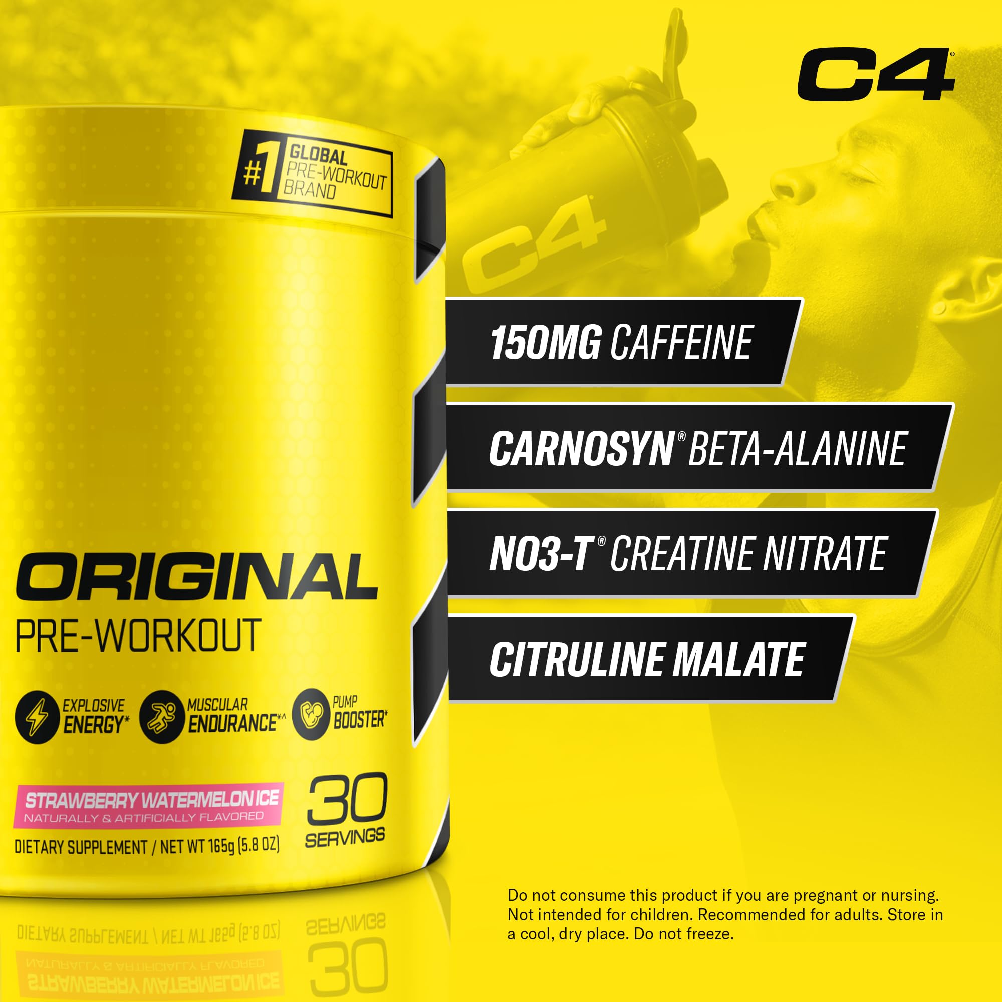 Cellucor C4 Original Pre Workout Powder Strawberry Watermelon Ice Sugar Free Preworkou Cellucor uk supplements