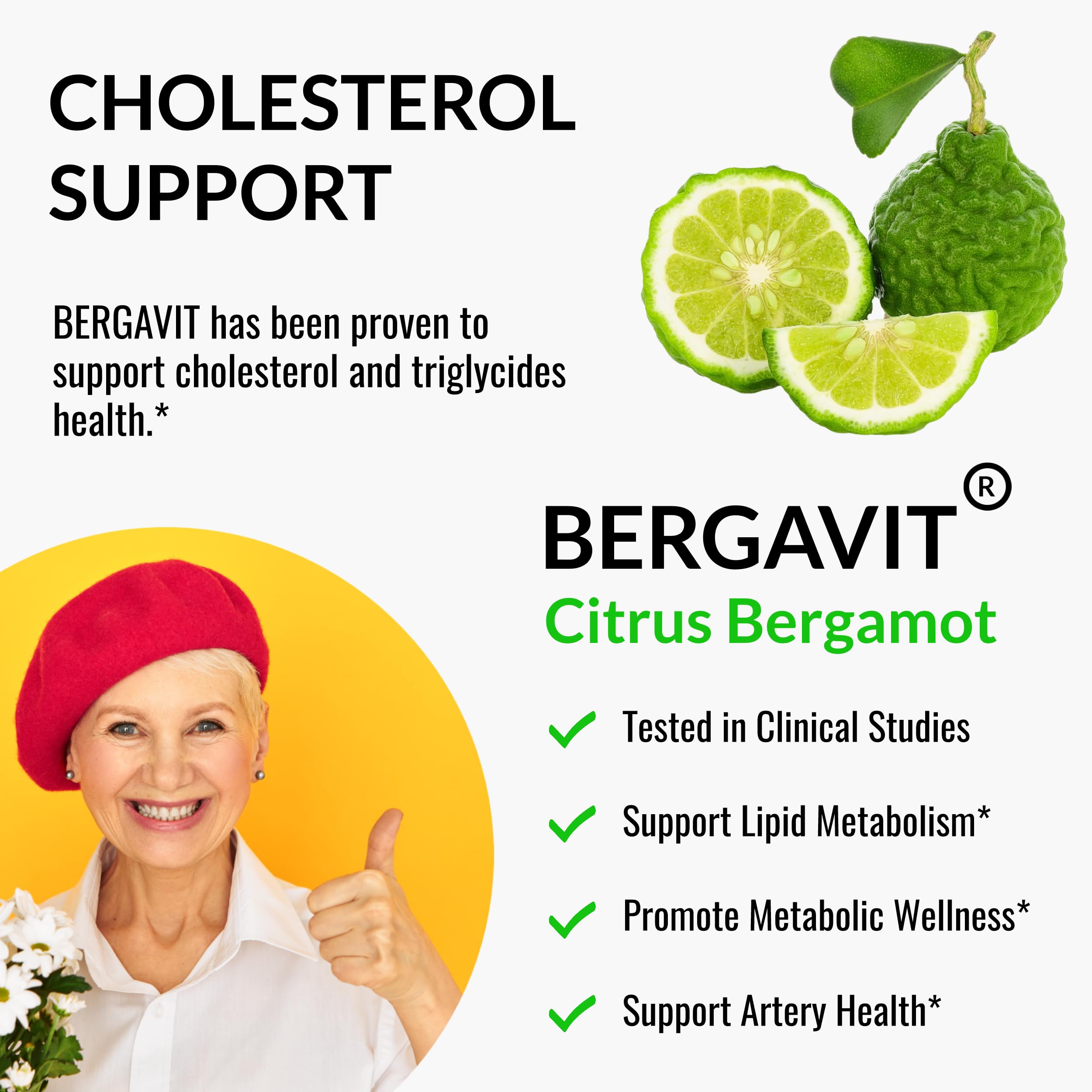 UpNourish Plant Sterols Citrus Bergamot Supplement for High Cholesterol with CoQ10, Omega 3, Olive Leaf, Turmeric Curcumin, Black Garlic and Niacin - 120 Softgels UpNourish uk supplements