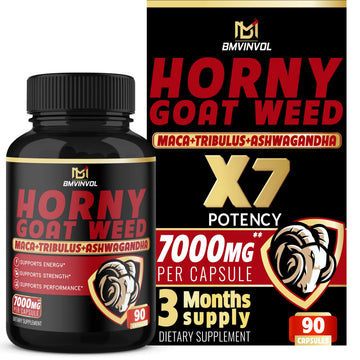 BMVINVOL Horny Goat Weed Capsules - 7000mg Herbal Equivalent BMVINVOL uk supplements