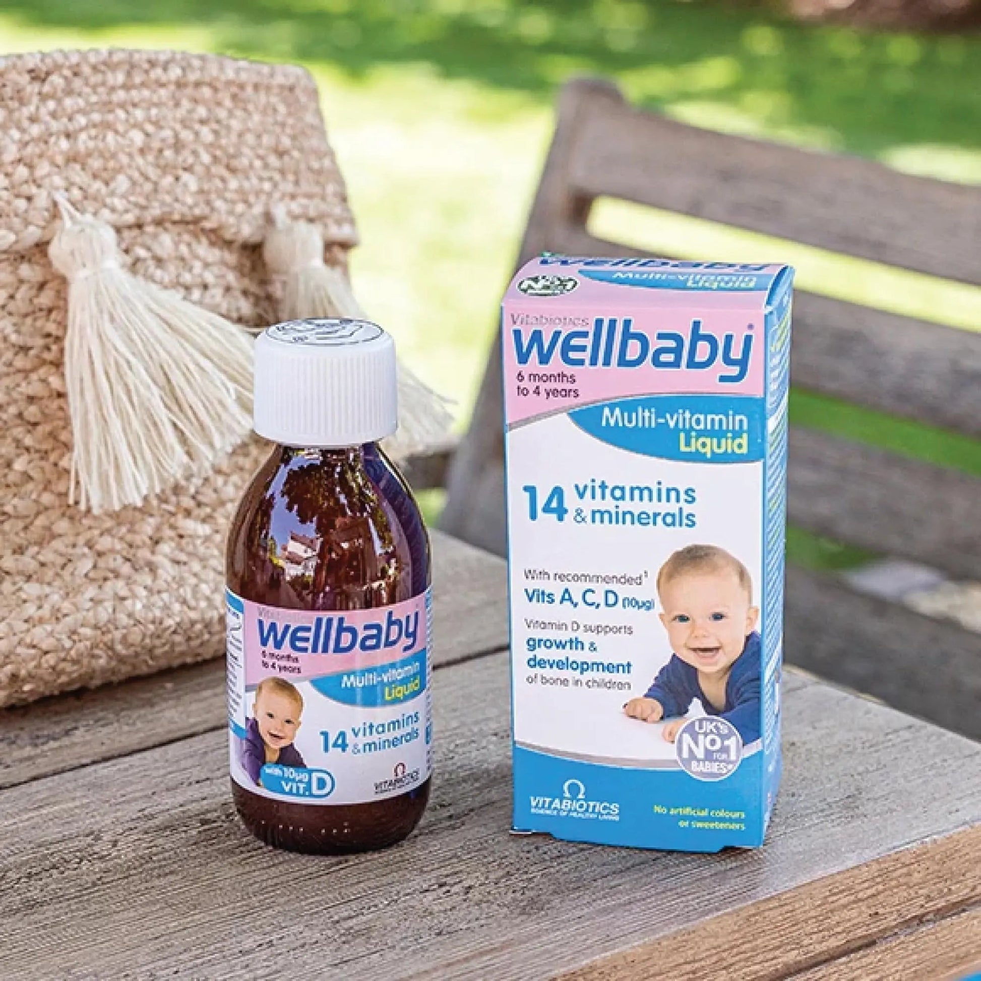 Vitabiotics Wellbaby Multi-Vitamin Liquid - Immune System Multivitamin for Infants and Babies Ages 6 Months to 4 Years - 150mL WELLBABY uk supplements