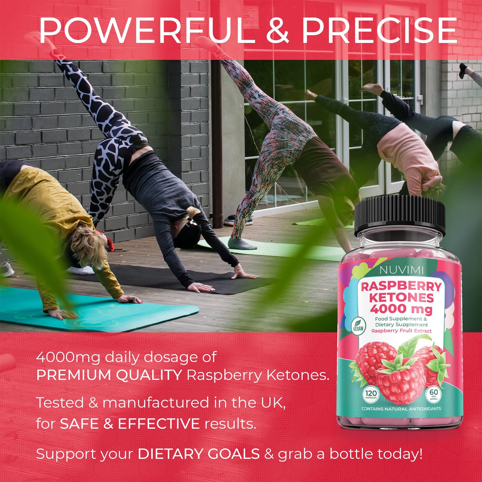 NUVIMI Raspberry Ketones 4000 mg Natural Dietary Food Supplement to Support Healthy NUVIMI uk supplements