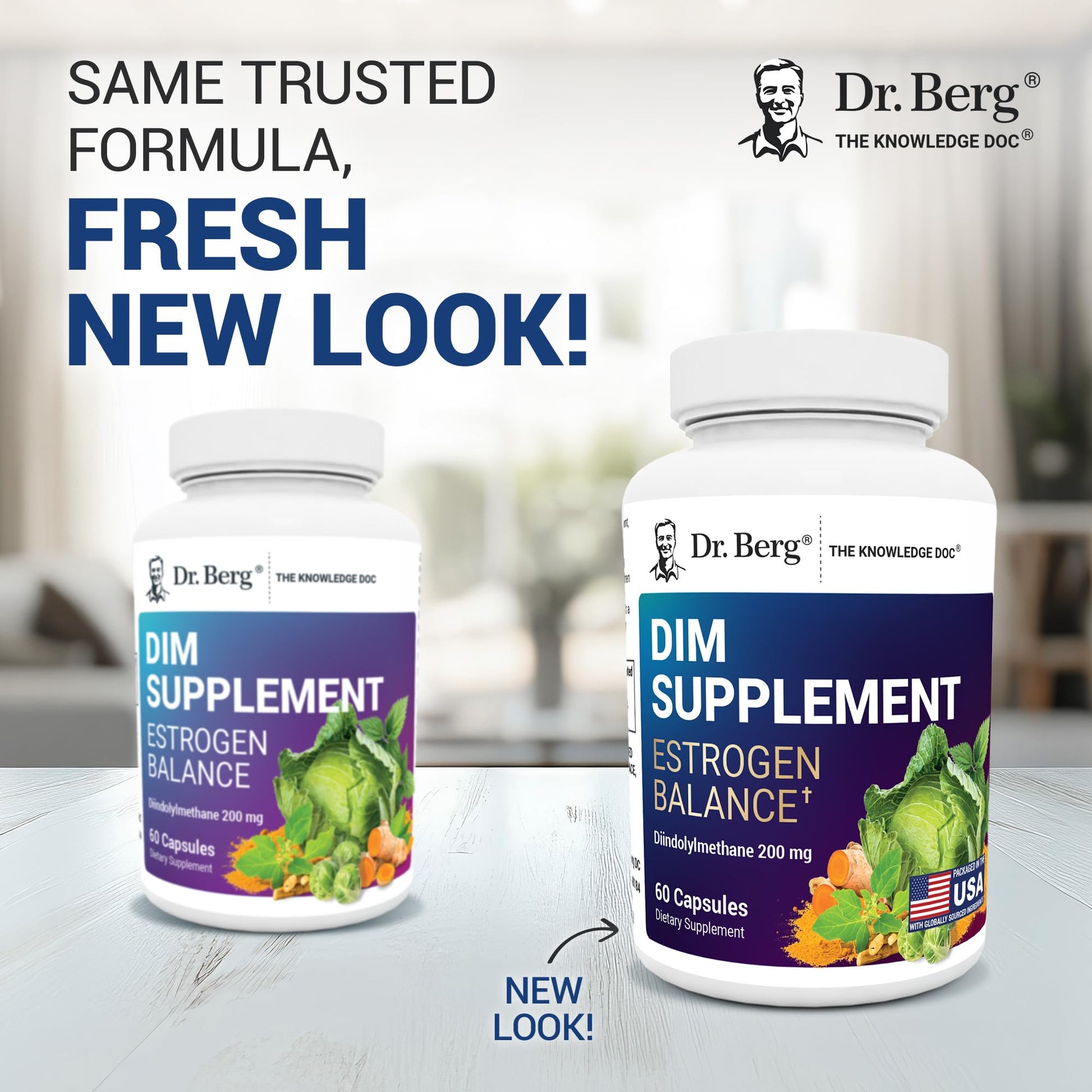 Dr. Berg DIM Supplement Estrogen Balance - Original Estrogen Supplement for Women with Diindolylmethane for Menstrual Symptoms & Menopause Relief & Black Pepper for Enhanced Absorption - 60 Capsules Dr. Berg Nutritionals uk supplements