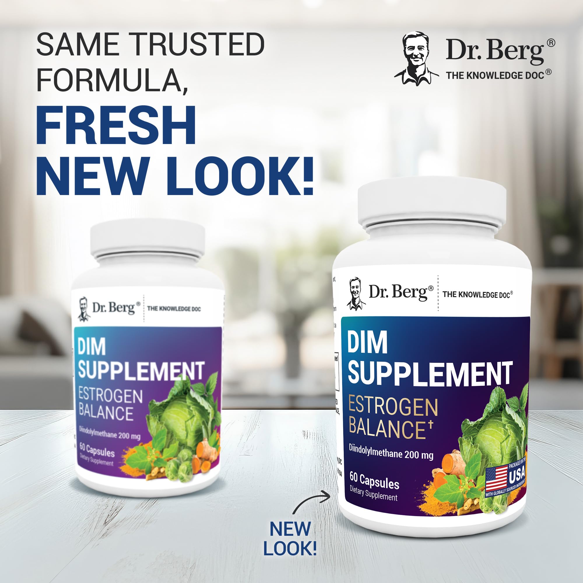 Dr. Berg DIM Supplement Estrogen Balance - Original Estrogen Supplement for Women with Diindolylmethane for Menstrual Symptoms & Menopause Relief & Black Pepper for Enhanced Absorption - 60 Capsules Dr. Berg Nutritionals uk supplements