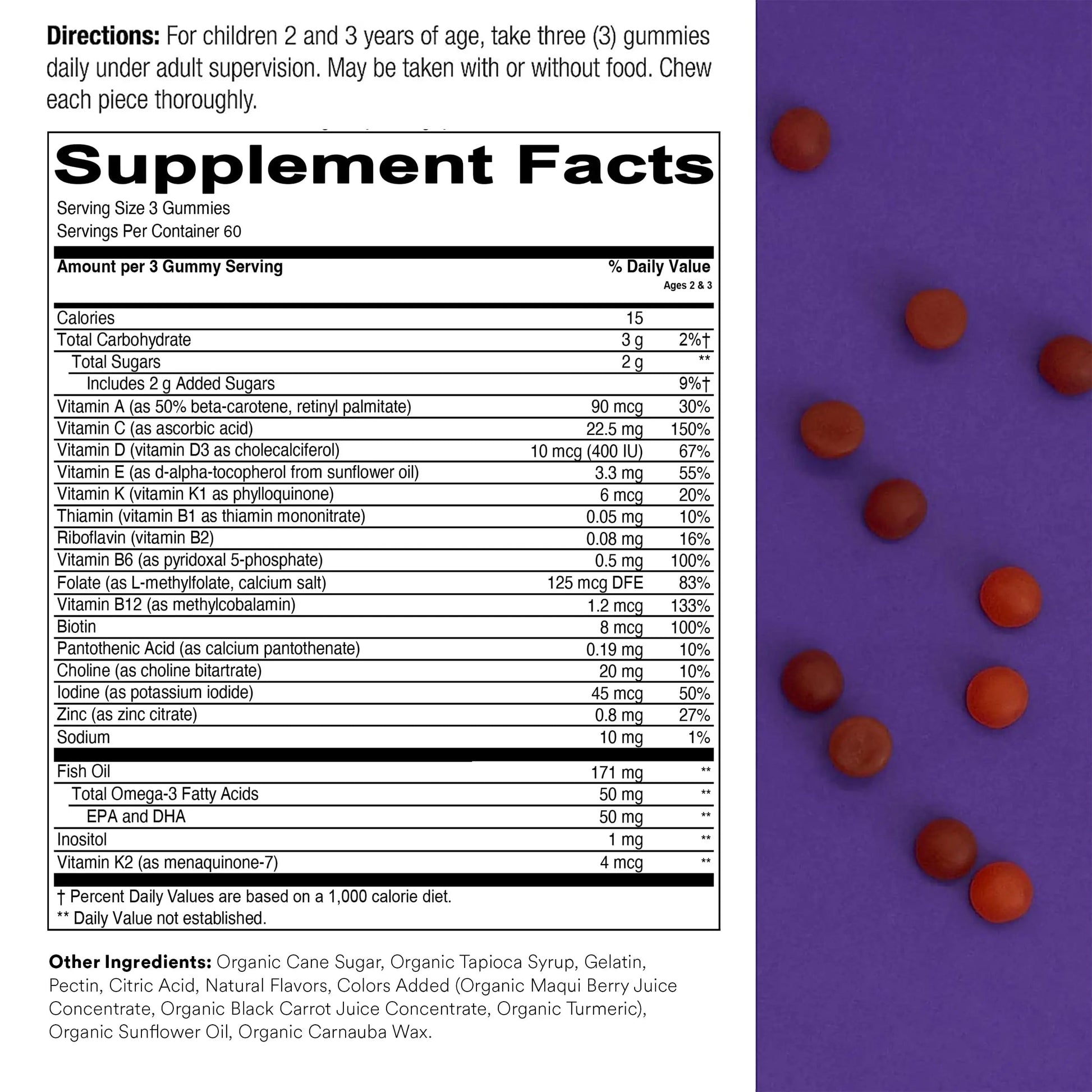 SmartyPants Toddler Multivitamin Gummies: Omega 3 Fish Oil (EPA/DHA), Vitamin D3, C, Vitamin B12, B6 & Organic Kids Multivitamin Gummies: Probiotics, Omega 3 (ALA), Vitamin D3, C, Vitamin B12 SmartyPants uk supplements
