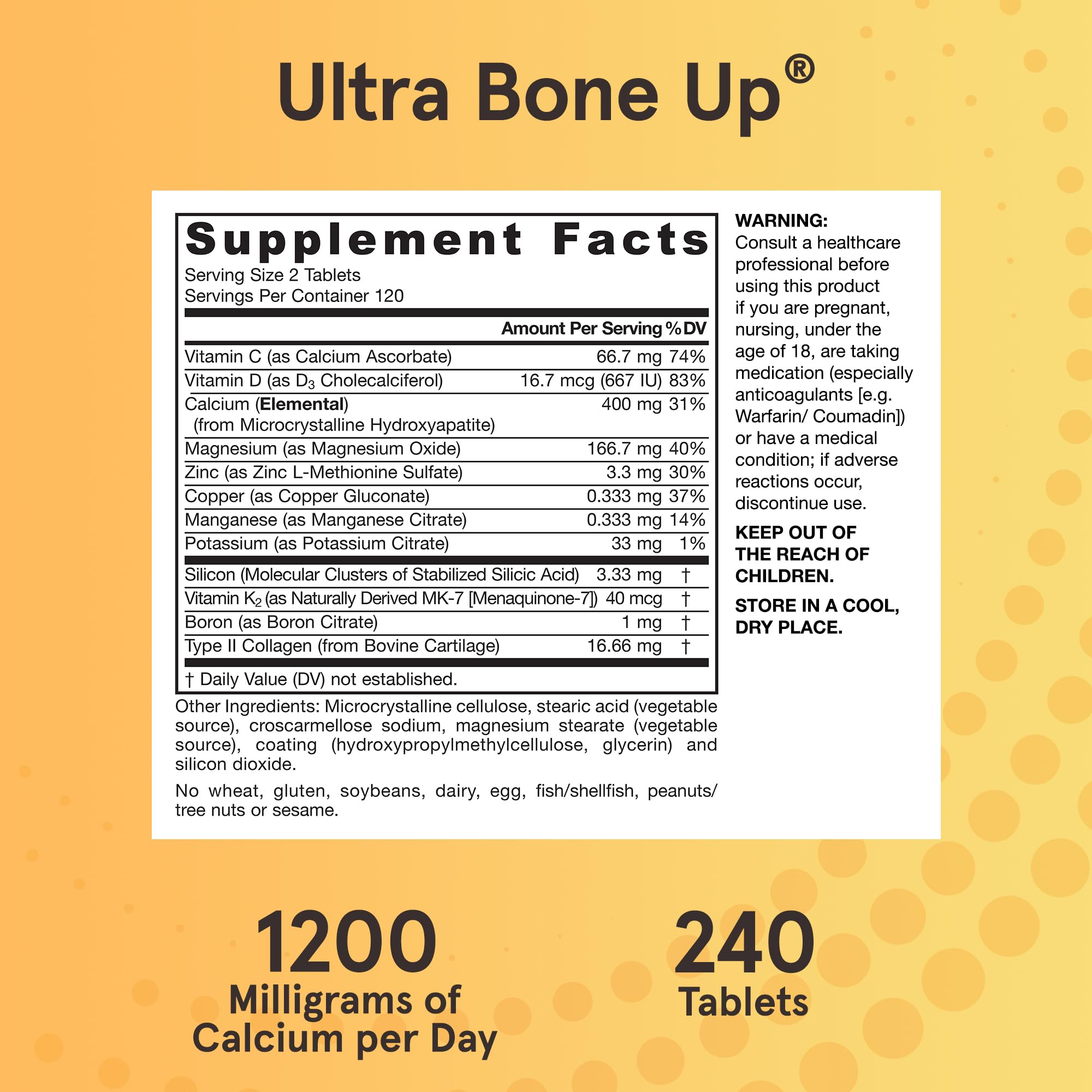 Jarrow Formulas® Ultra BoneUp®, Includes MK-7 and Silicon for Added Bone Support, 240 Bone Health Tablets Jarrow Formulas uk supplements