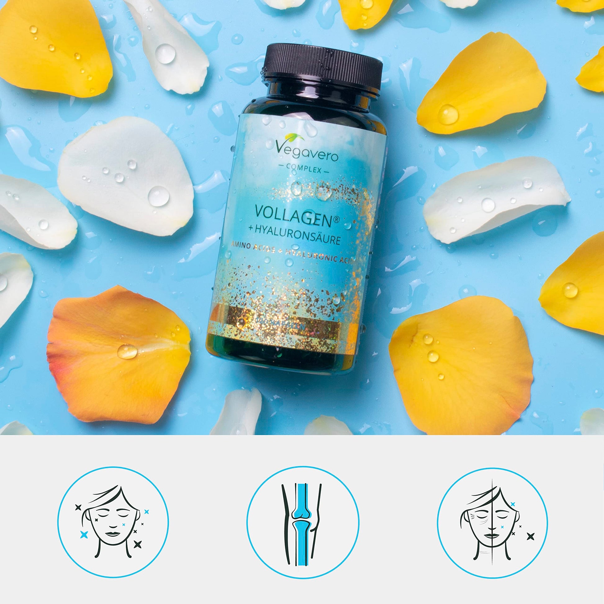Vegavero Vegan Collagen Complex + Hyaluronic Acid | NO Additives | Vegan Collagen Powder Vollagen® Vegavero uk supplements