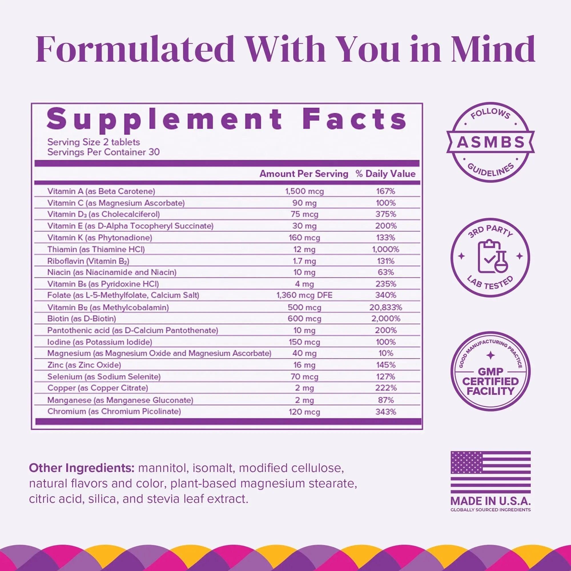 BariMelts Multivitamin, 60 Fast-Dissolving Tablets (1-Month Supply), Sugar-Free Bariatric Multivitamin for Women, Natural Fruit Flavor BariMelts uk supplements