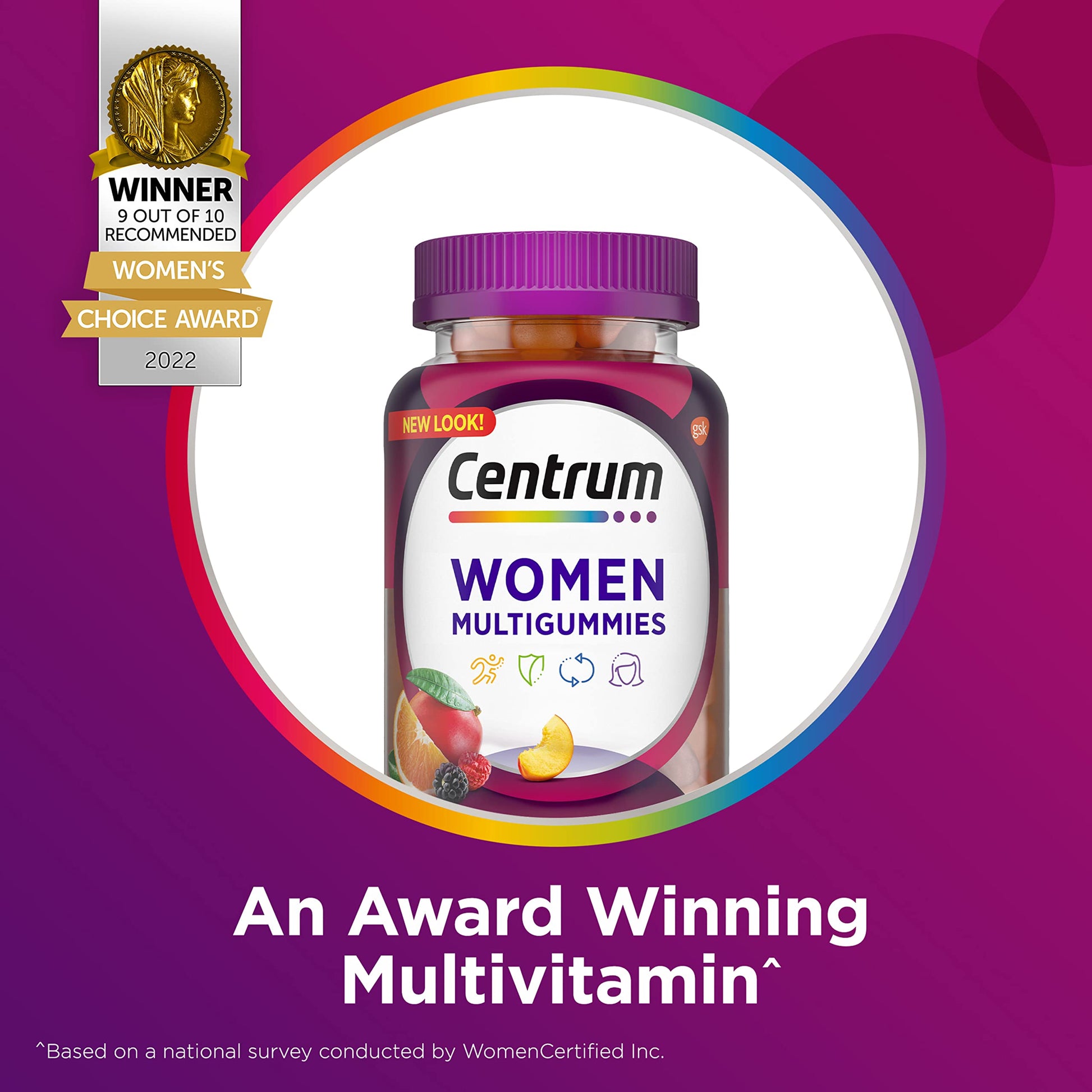 Centrum MultiGummies Gummy Multivitamin for Women, Multivitamin/Multimineral Supplement with Vitamin D3, B and Antioxidants Centrum uk supplements