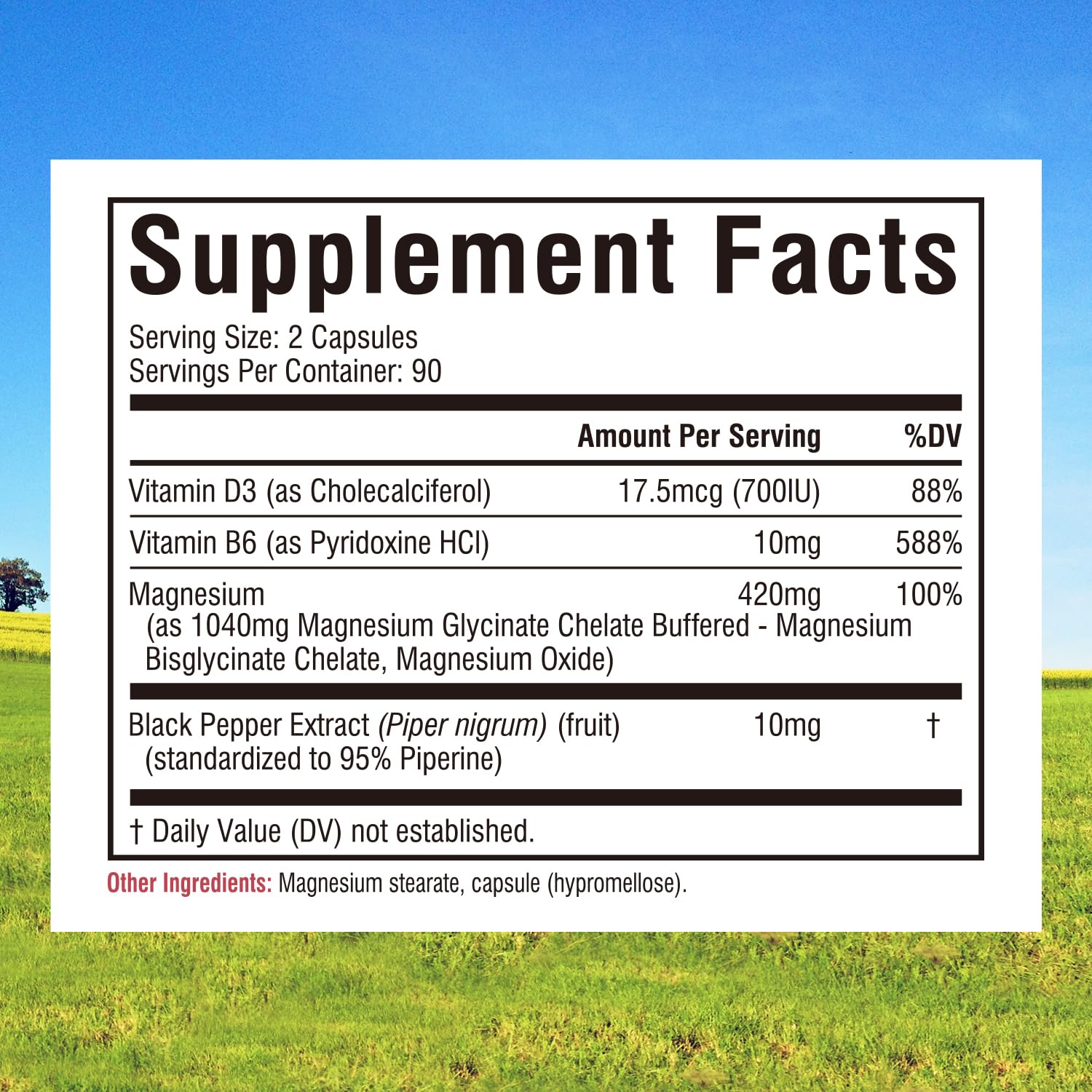 Innate Vitality Magnesium Glycinate Complex, 420mg Elemental Magnesium Per Serving, Enhanced Absorption, Black Pepper, Vitamin D3 & B6, Sleep Mood Bone Nerve Support, 180 Caps Innate Vitality uk supplements