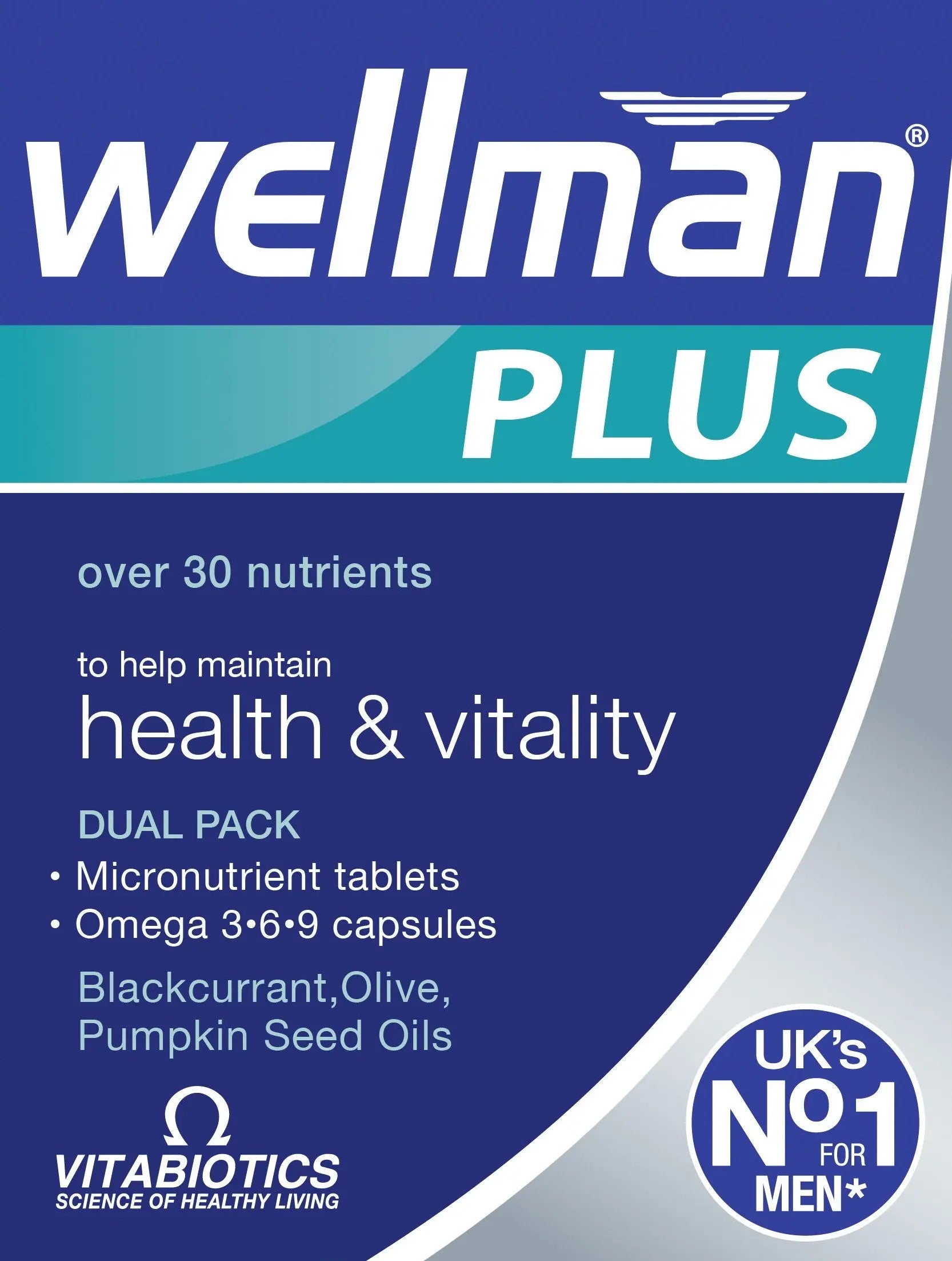 Vitabiotics Ltd Vitabiotics Wellman Plus, 56 Tablets/Capsules Wellman uk supplements