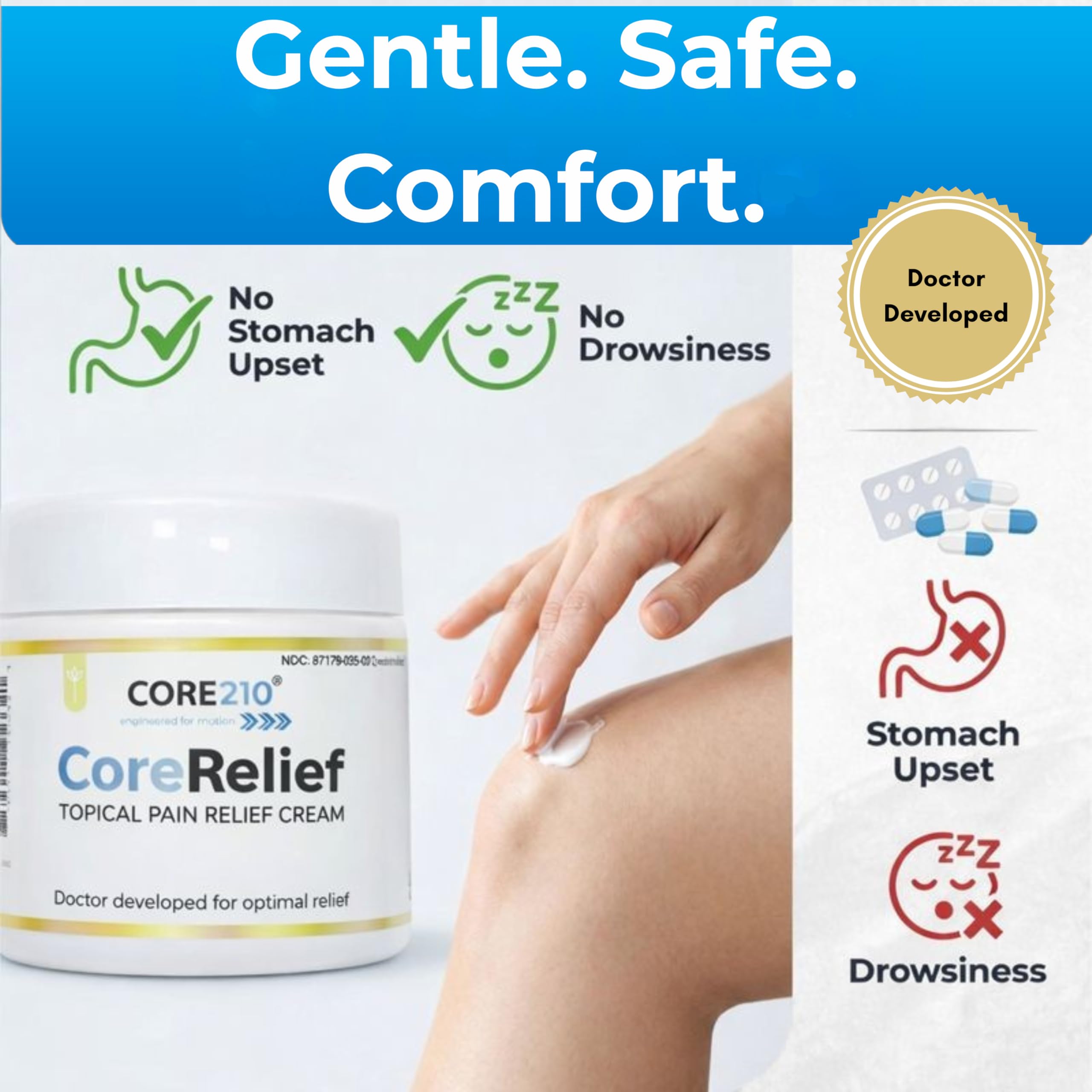 CopperJoint CoreRelief 2oz - Joint Pain Relief Cream for Knee, Neck, Hip, Shoulder & Simple Backache, Arthritis Cream Pain Reliever, Daily Cooling Non-Greasy Menthol Sore Muscle Rub CopperJoint uk supplements