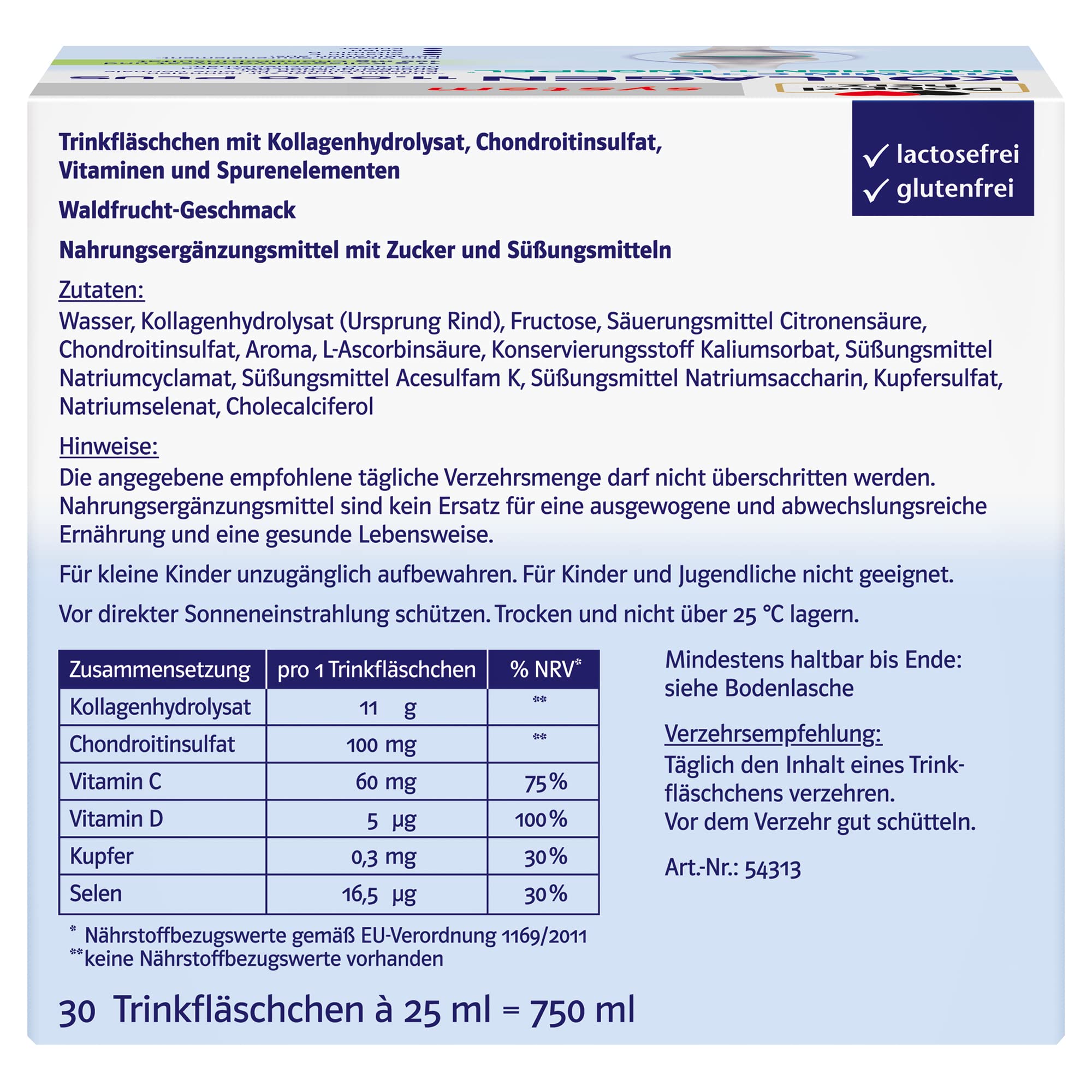 Doppelherz collagen 11,000 ampoules, 30 x 25 ml, PZN:7625039 My Store uk supplements