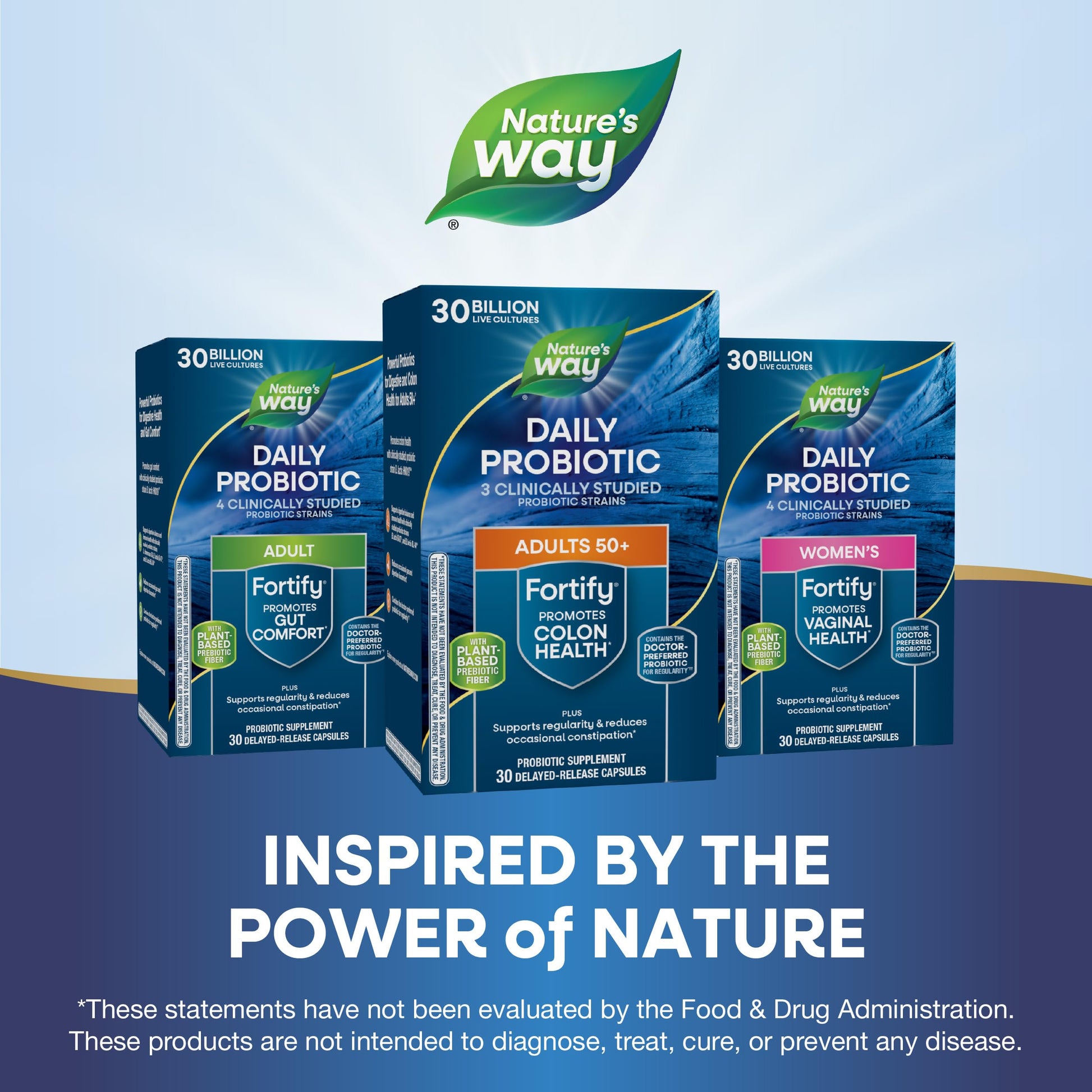 Nature's Way Fortify 50+ Daily Probiotic for Men & Women, 30 Billion Live Cultures, Colon, Digestive, and Immune Health Support* Supplement, 30 Capsules Nature's Way uk supplements