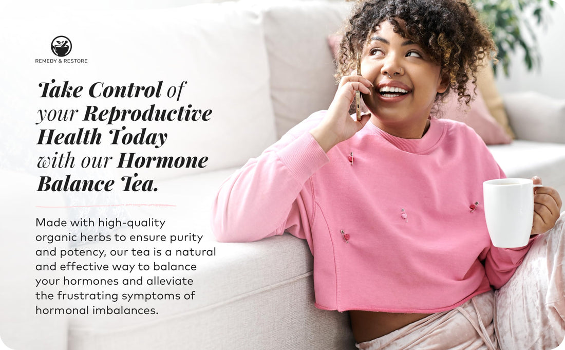 Remedy & Restore Herbal Tea for Hormone Balance - Natural Menstrual Cycle Support, Spearmint Flavor, Loose Leaves, 1 Count Remedy & Restore uk supplements
