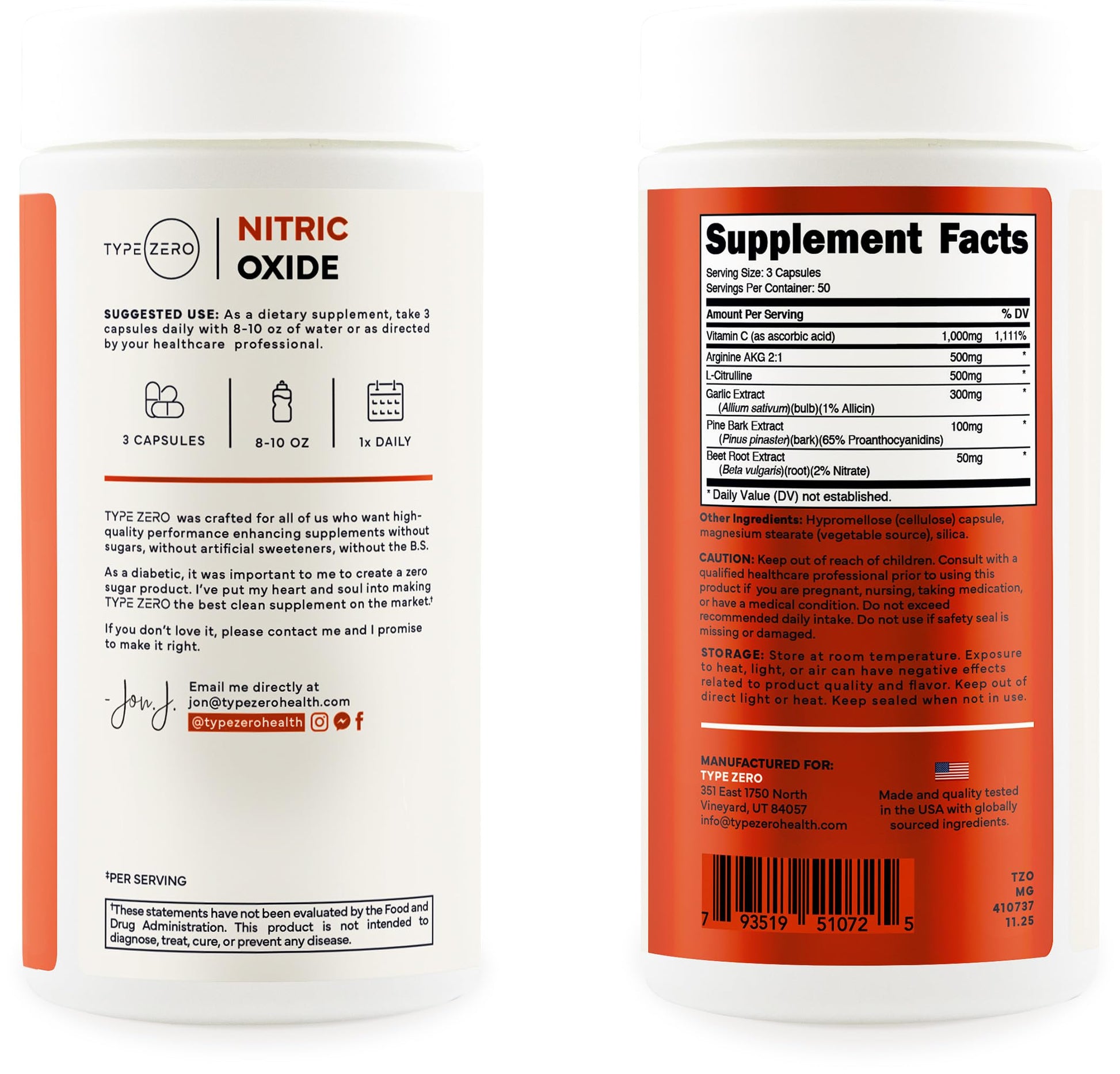 Type Zero Nitric Oxide 6X Booster, 150 Veggie Capsules - Natural Supplement - Beetroot, Arginine AKG, Citrulline, Pine Bark, Garlic & VIT C | Nitrous Oxide Type Zero uk supplements