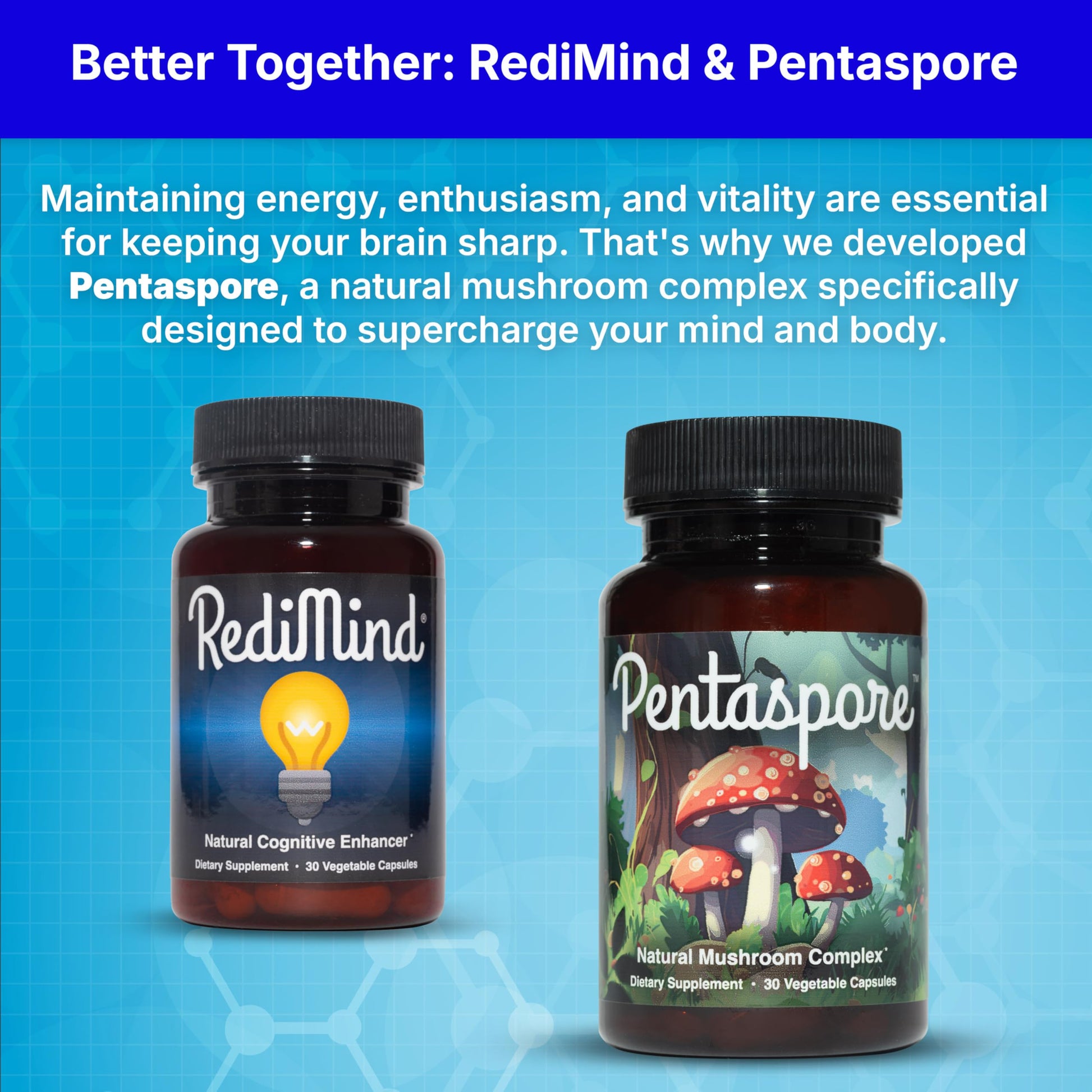 RediMind - Natural Cognitive Enhancement Supplement Capsule - Non-GMO, Vegan, Gluten-Free RediMind uk supplements