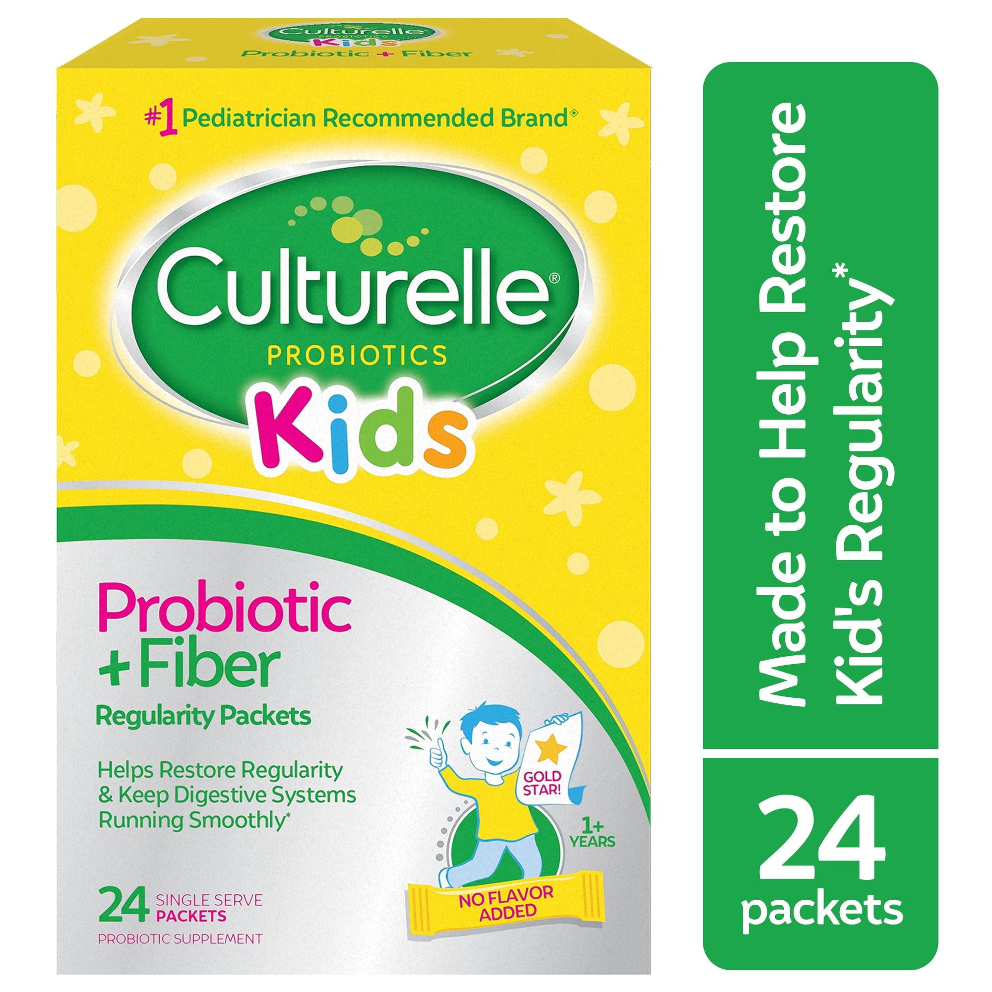 Culturelle Kids Probiotic + Fiber Packets (Ages 3+) - 24 Count - Digestive Health & Immune Culturelle uk supplements