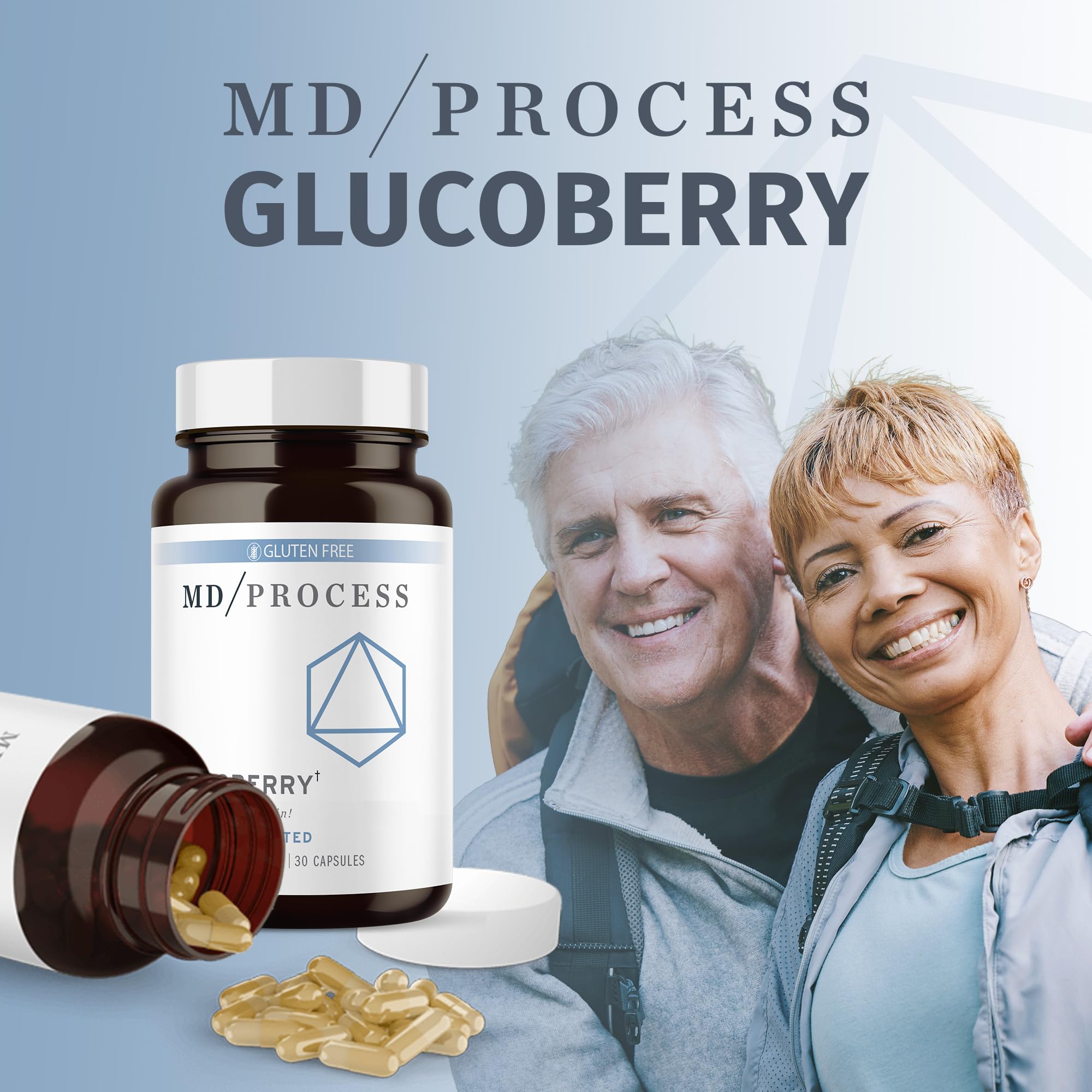 MD Process GlucoBerry Maqui Berry Extract with Chromium Picolinate for Blood Health Support - with Biotin and Gymnema Sylvestre - Doctor Formulated - 30 Capsules MD Process uk supplements
