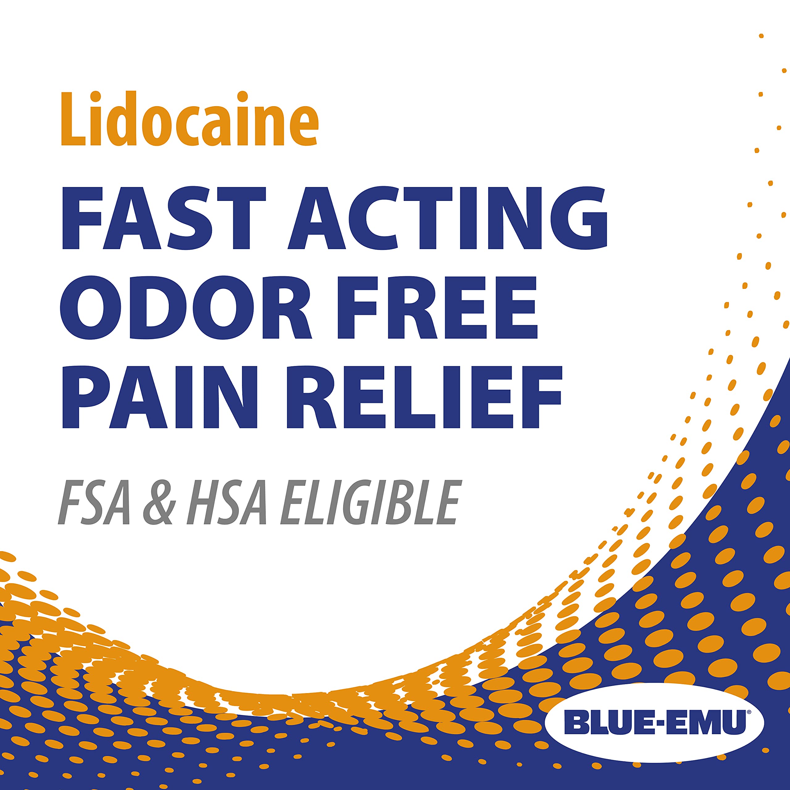 BLUE-EMU Lidocaine Pain Relief Cream for Fast, Numbing Relief, 2.7 Oz, 1 Pack BLUE-EMU uk supplements