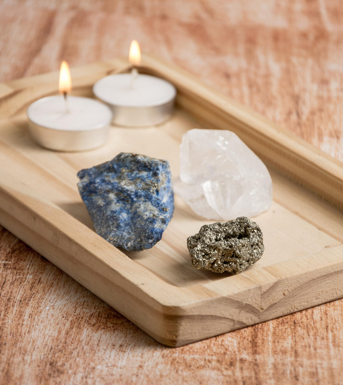 5PCS SAMSARI Abundance XL Crystals Healing Set - (Pyrite, Lapis Lazuli, Clear Quartz), 1 Palo Santo Stick SAMSARI uk supplements
