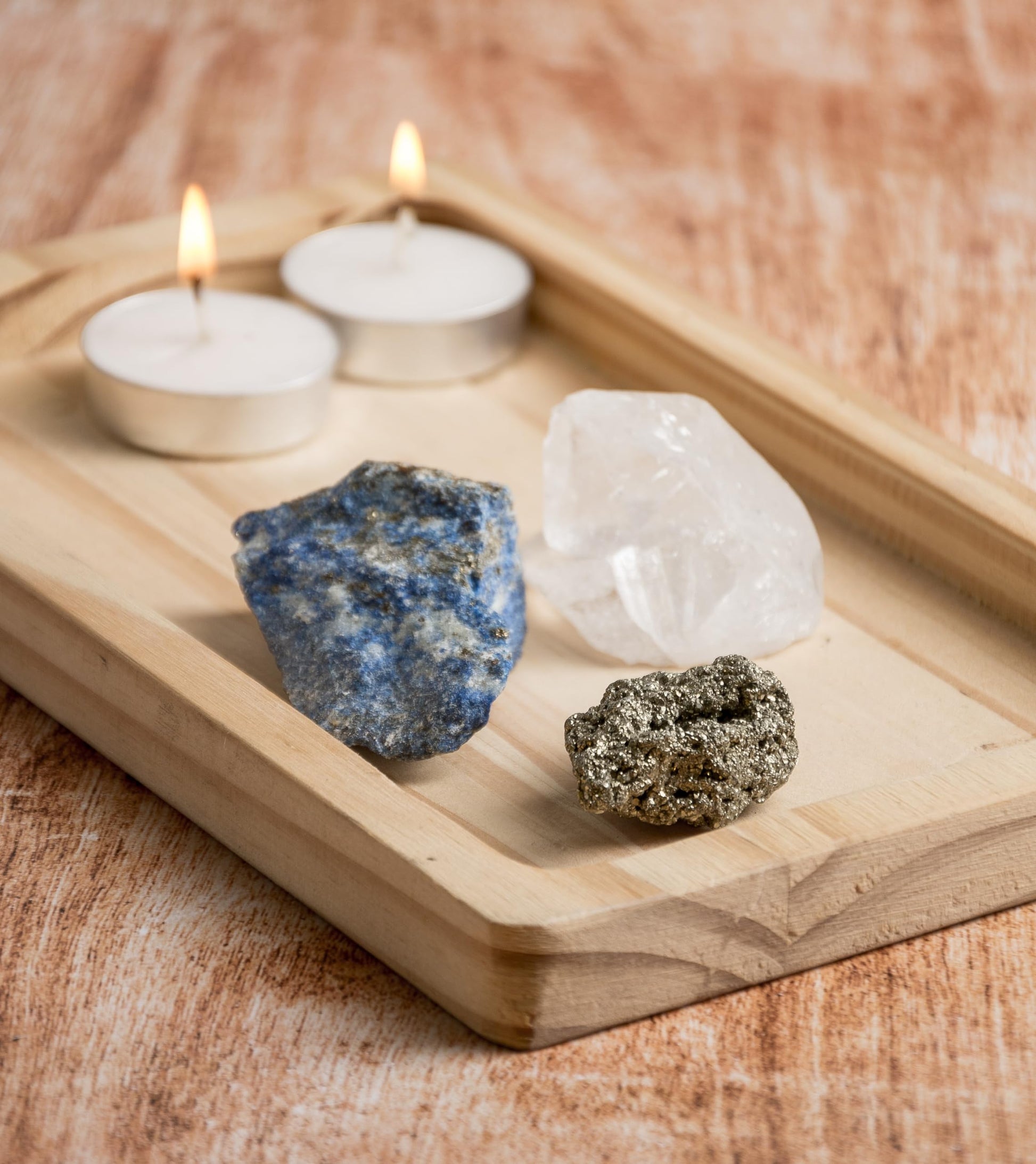 5PCS SAMSARI Abundance XL Crystals Healing Set - (Pyrite, Lapis Lazuli, Clear Quartz), 1 Palo Santo Stick SAMSARI uk supplements