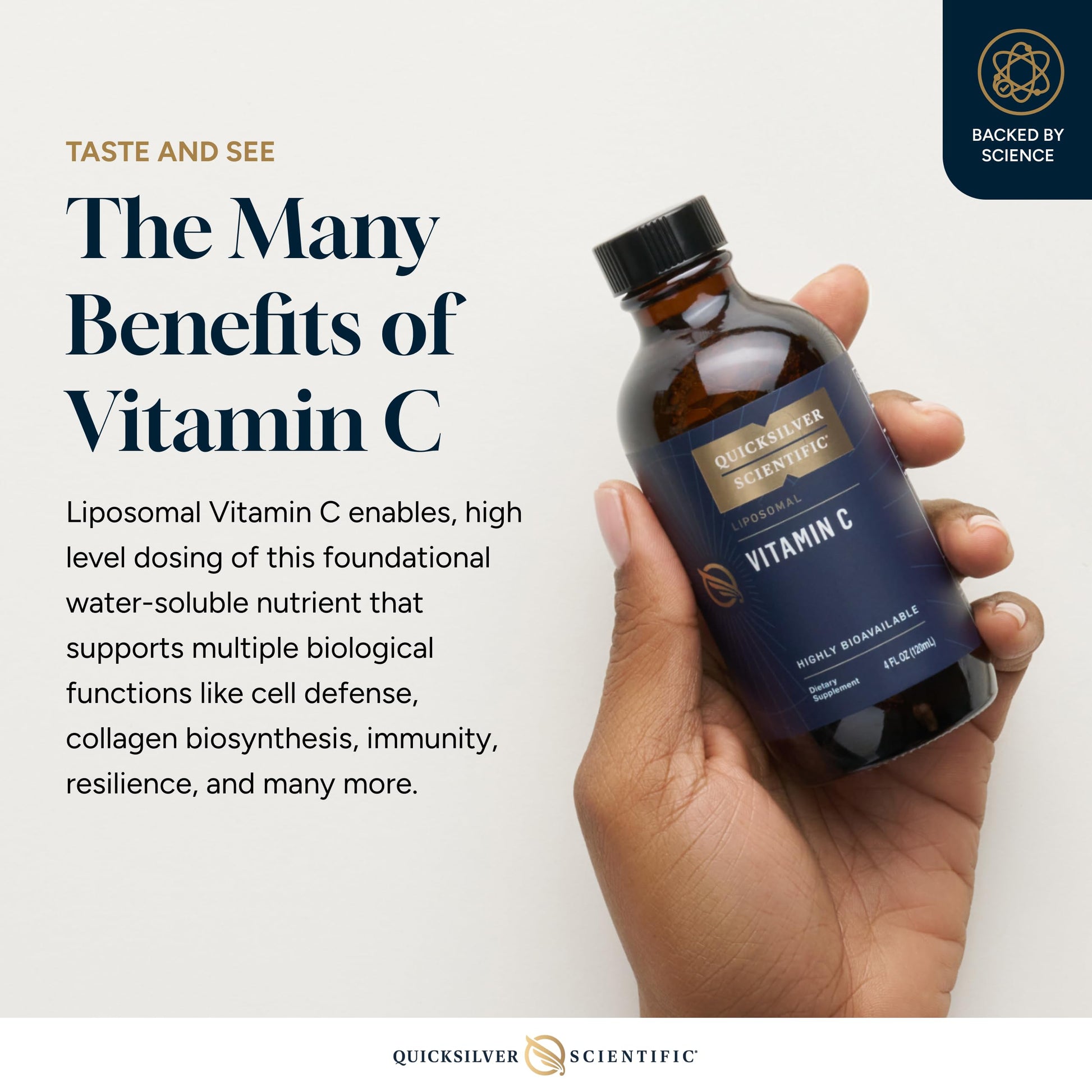 Quicksilver Scientific Liposomal Vitamin C - 1000mg Buffered Liquid Vitamin C Supplement - Immune + Antioxidant Support - Liposomes for Superior Absorption - Vegan + Non-GMO (4oz / 120ml) Quicksilver Scientific uk supplements