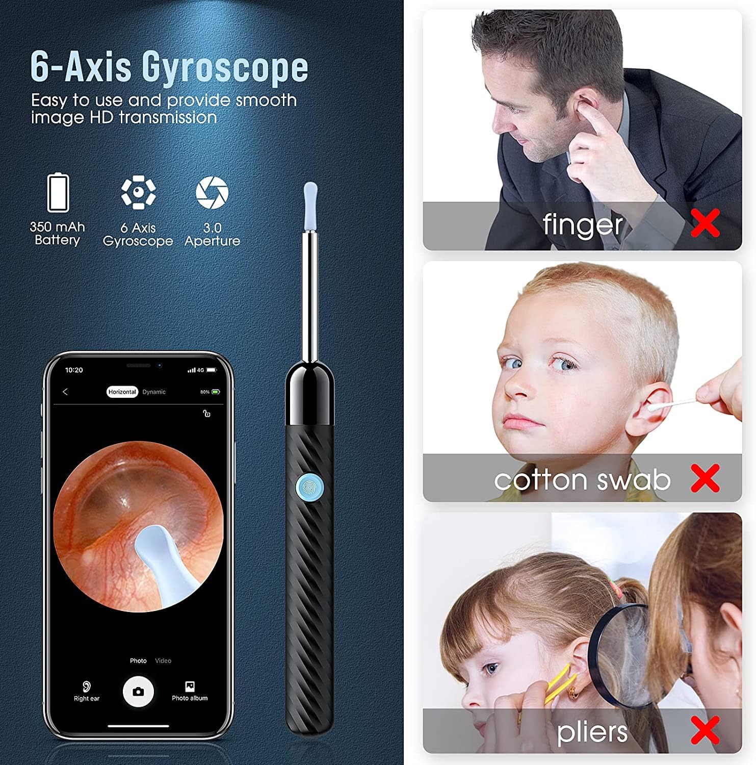 Ear Wax Removal - Earwax Remover Tool with 8 Pcs Ear Set - Ear Cleaner LEIPUT uk supplements