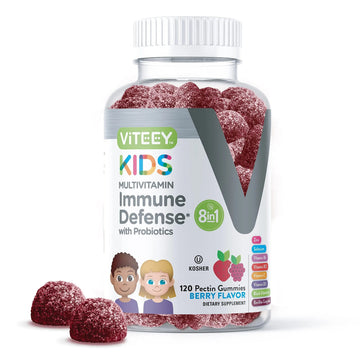 Viteey Kids Multivitamin Gummies with Probiotics - 8-1 Kids Vitamins for Immune Health Support with Vitamin C, D3, B12, B6 Viteey uk supplements