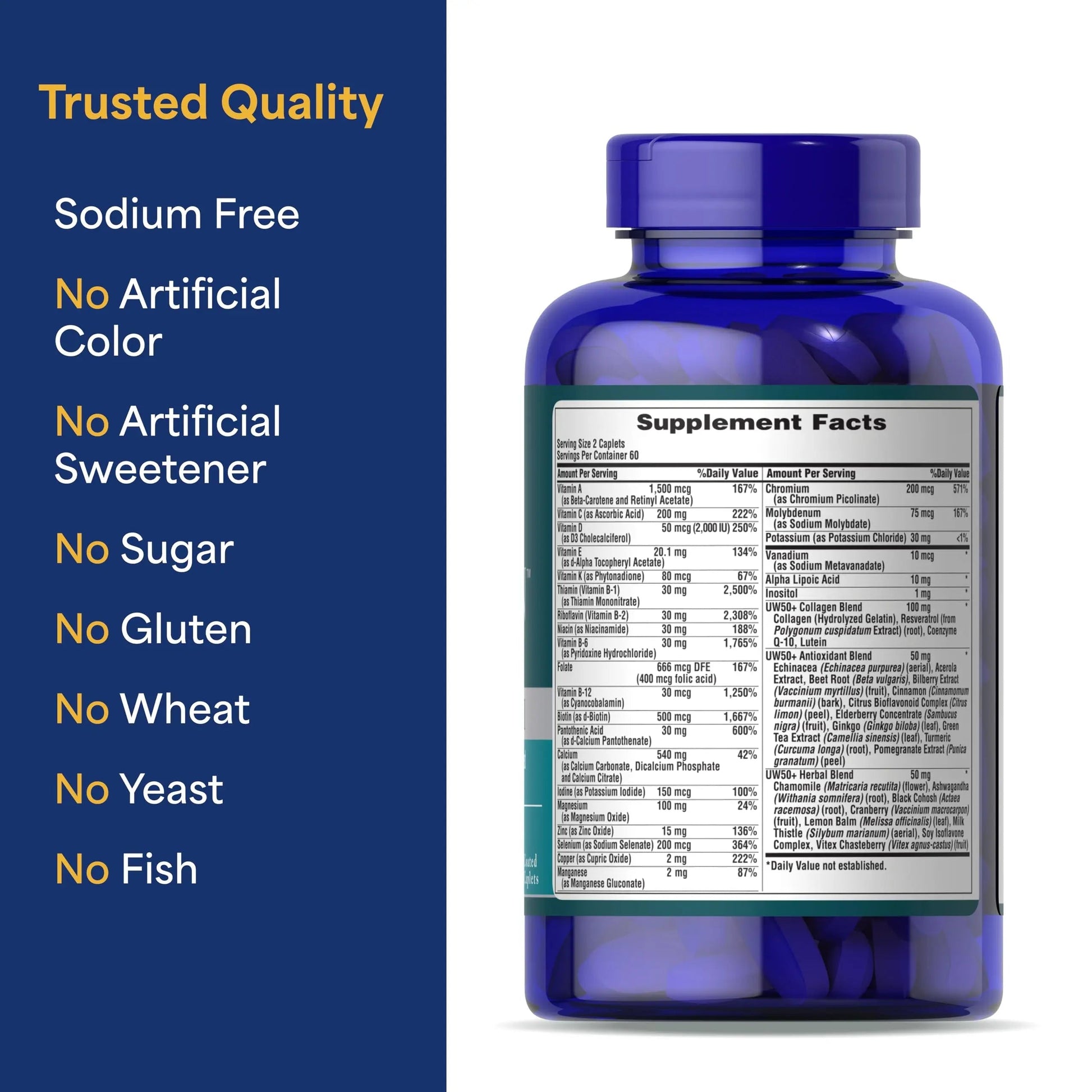 Puritan's Pride Ultra Woman 50 Plus High Potency Performance Time Release Daily Multivitamin with Zinc Puritan's Pride uk supplements