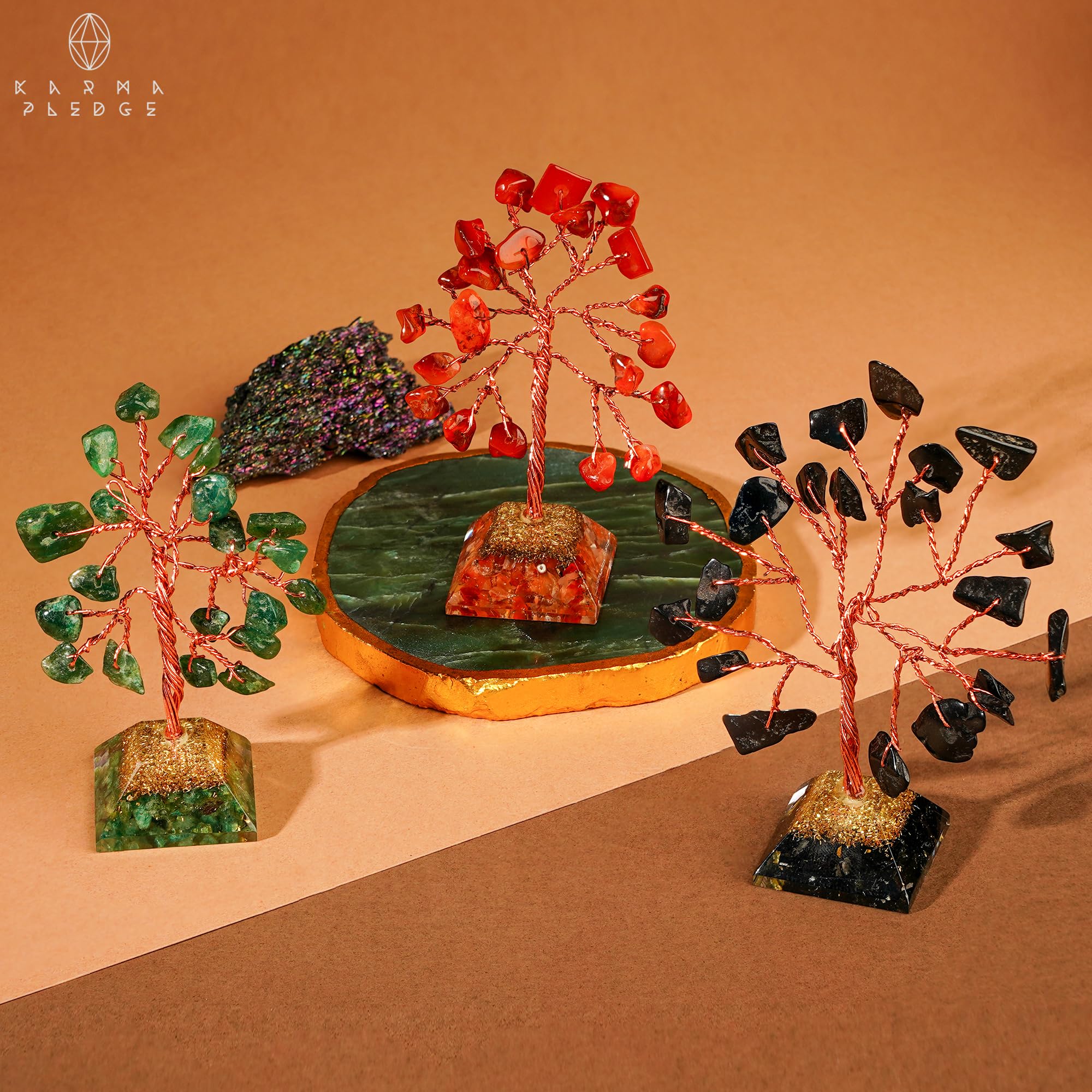 Crystal Tree Tree of Life 7 Chakra Healing Crystals & Stones for Positive Energy, Good Luck Gifts KARMAPLEDGE uk supplements