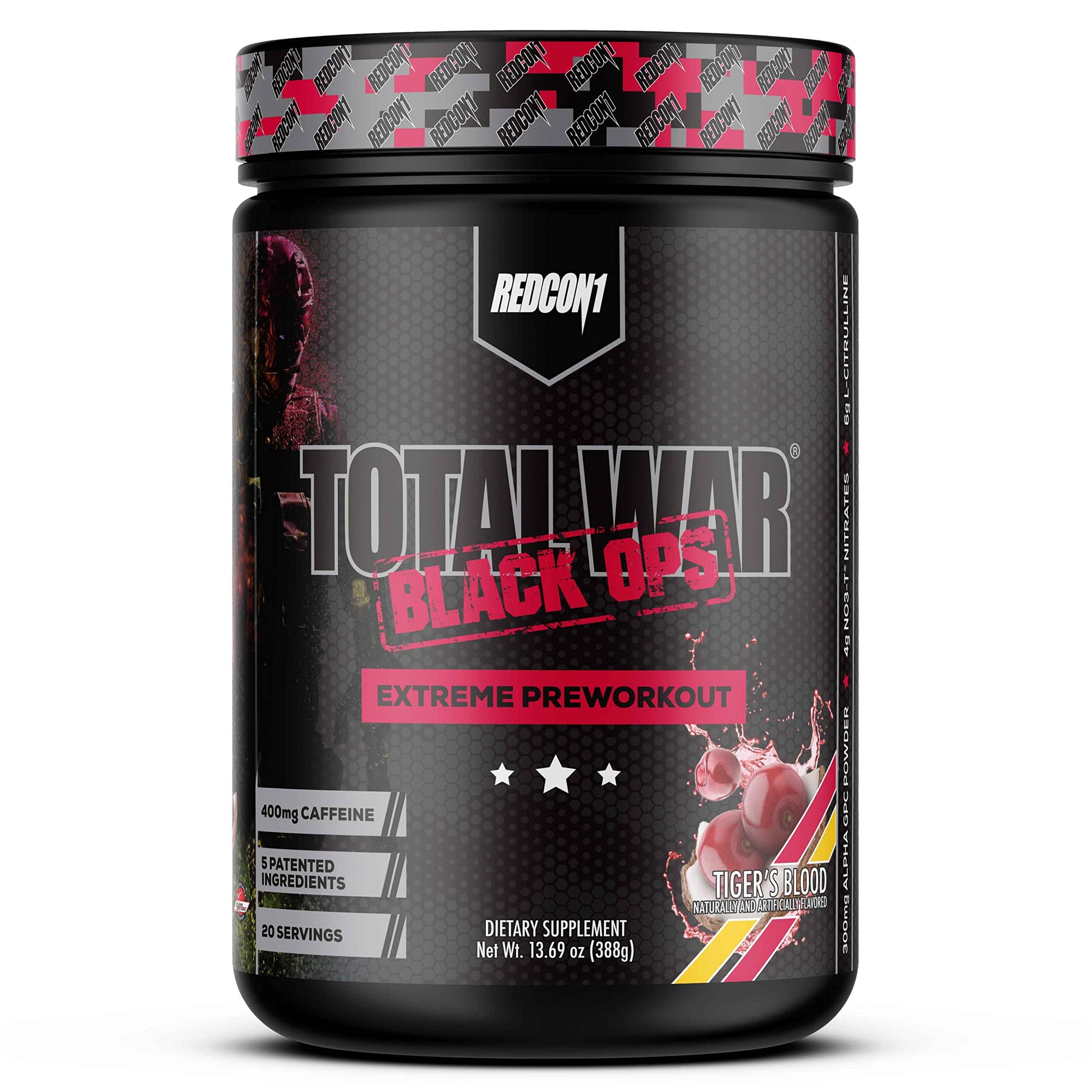 REDCON1 Total War Black Ops Extreme Preworkout Powder, Tigers Blood, High Stimulant REDCON1 uk supplements