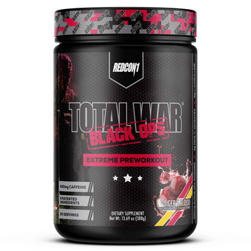 REDCON1 Total War Black Ops Extreme Preworkout Powder, Tigers Blood, High Stimulant REDCON1 uk supplements