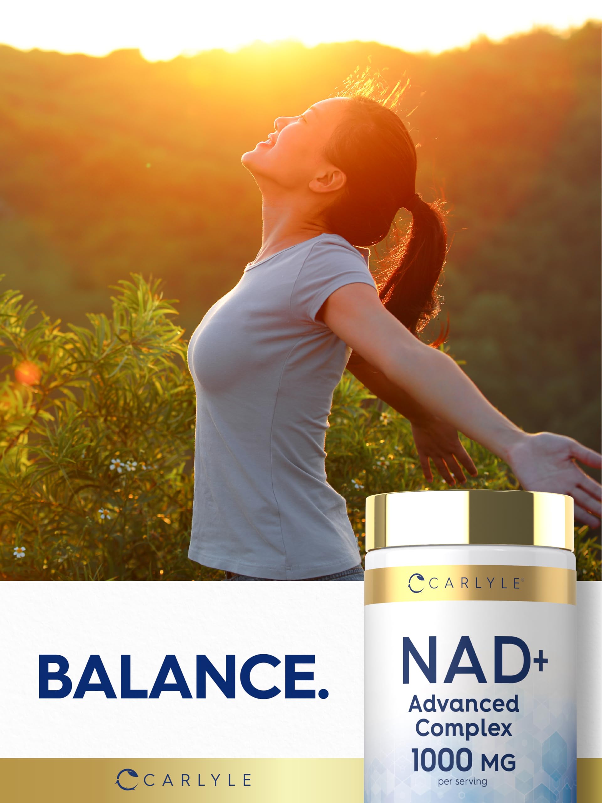 Carlyle NAD+ Supplement 1000 mg | 60 Capsules | with Resveratrol and Collagen | Advanced Complex for Women and Men | Non-GMO & Gluten Free Carlyle uk supplements