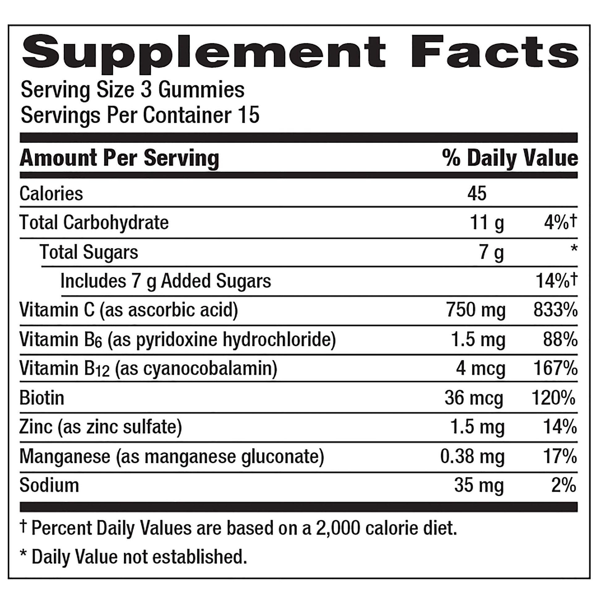 Emergen-C 750mg Vitamin C Gummies for Adults, Immunity Gummies with B Vitamins Emergen-C uk supplements