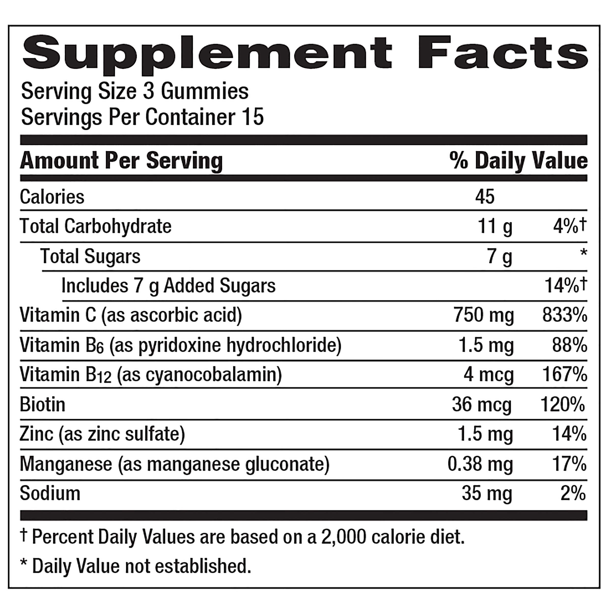 Emergen-C 750mg Vitamin C Gummies for Adults, Immunity Gummies with B Vitamins Emergen-C uk supplements