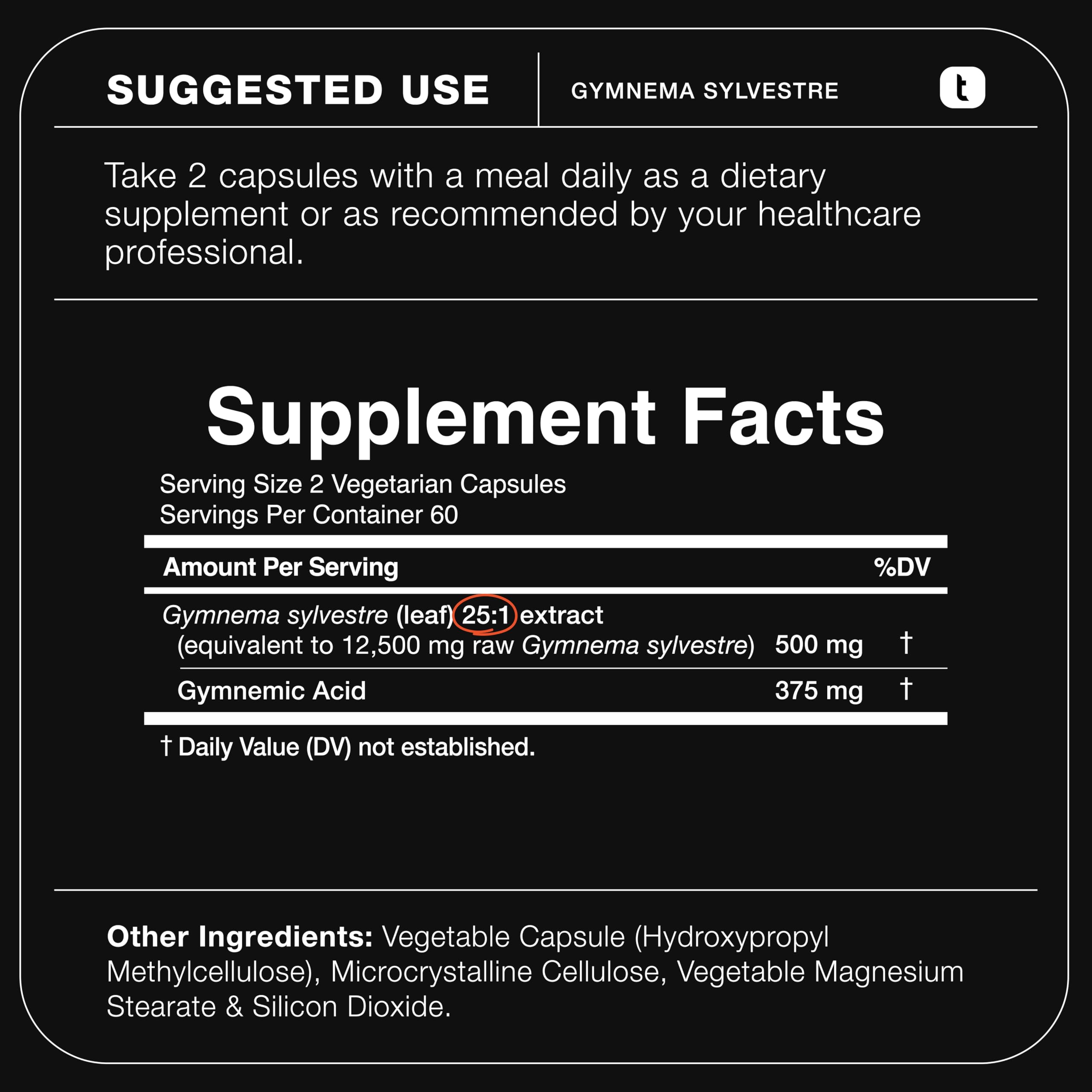 Toniiq Gymnema Sylvestre – Ultra High Potency 25:1 Extract Standardized to 75% Gymnemic Acids – 500mg Clinical Dose – Triple-Tested Purity – 120 Vegan Capsules Toniiq uk supplements