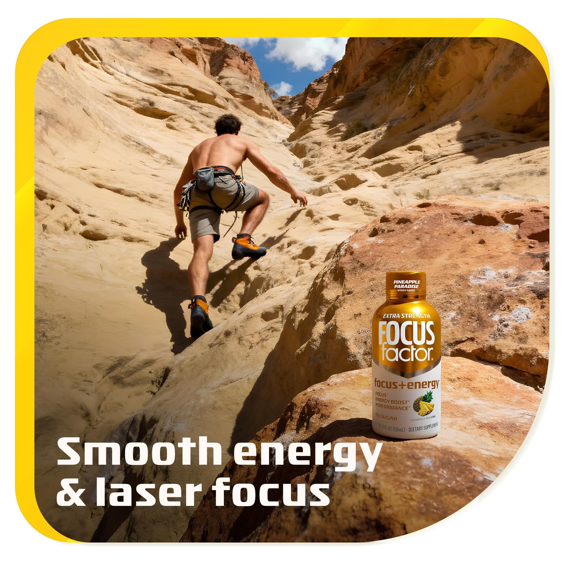 Focus Factor Extra Strength Focus + Energy Shots - 12 x 2oz Bottles (Pineapple Paradise Flavor) - Powered by Nootropics with Caffeine, L-Theanine, Ginkgo, Bacopa, L-Tyrosine, Alpha GPC Focus Factor uk supplements