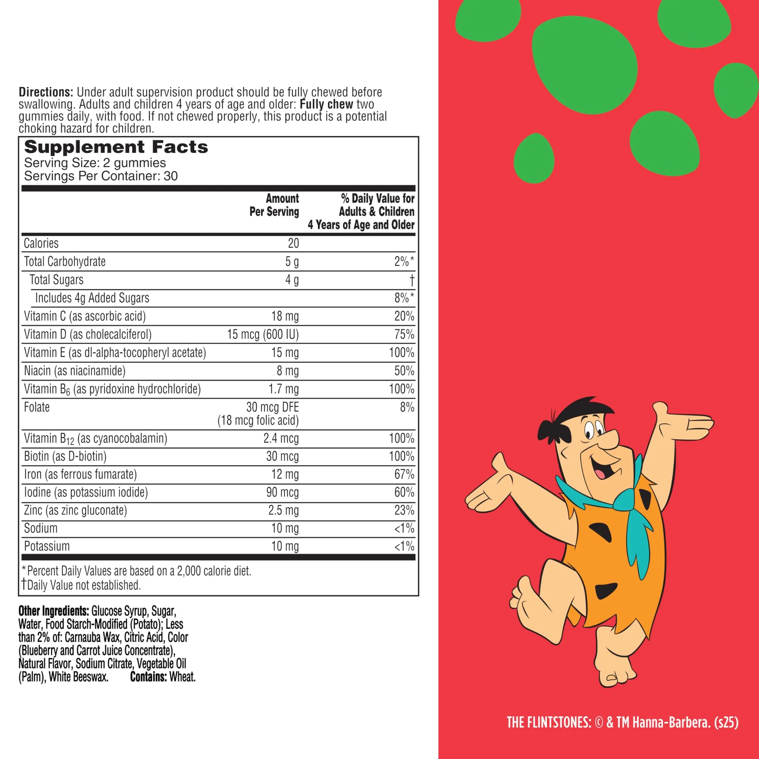 Flintstones Vitamins for Picky Kids + Iron, Kids Multivitamin Gummies with Vitamin C, D, E, B6 and Iron, Gummy Vitamins, Grape Flavored, 60 Gummies Flintstones Vitamins uk supplements
