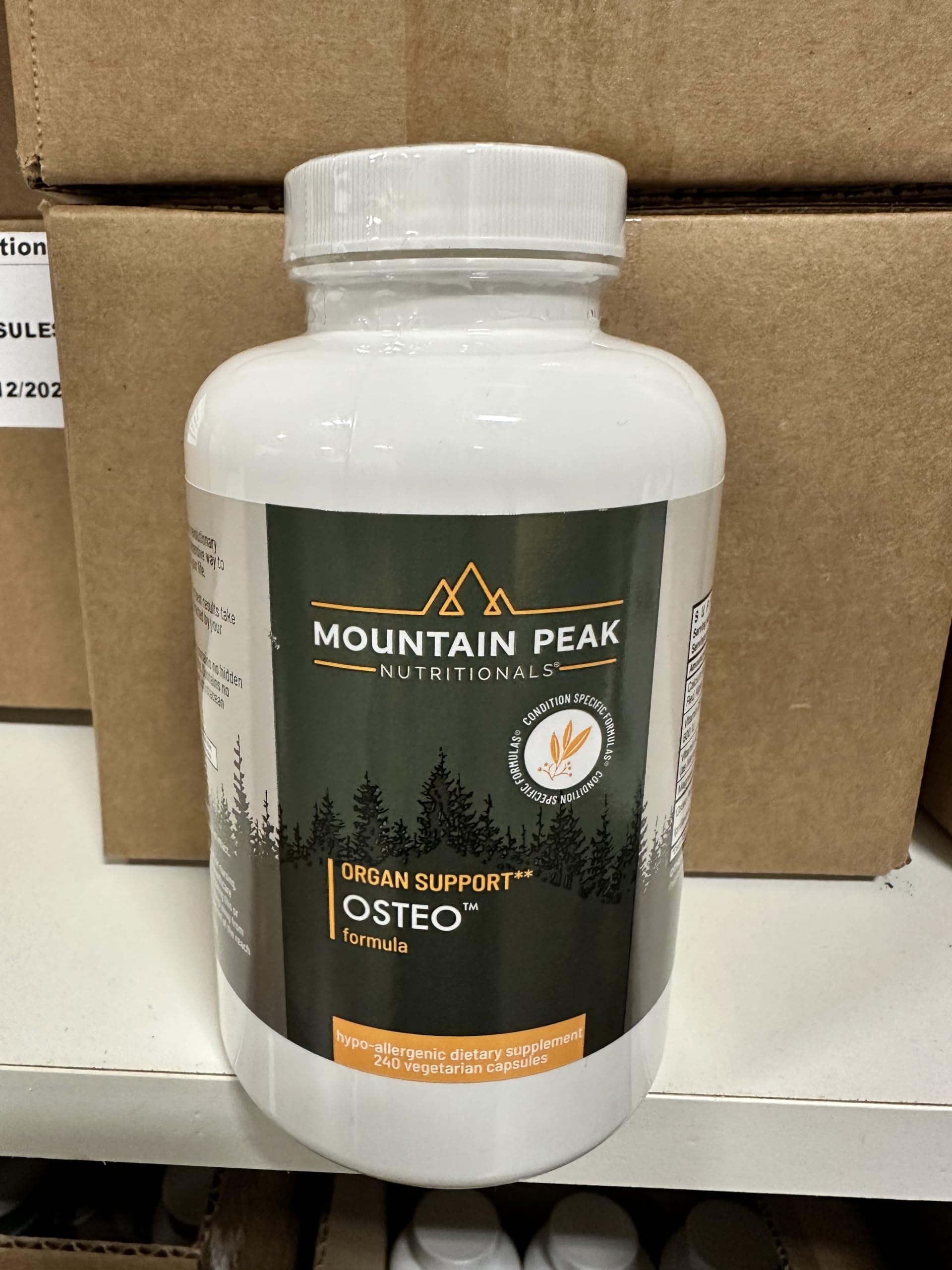 Mountain Peak Nutritionals Osteo Supplement - Organ & Strong Bone Support, Promotes Bone Health - With Vitamins D3, K2, Calcium, and Magnesium - Bone Building & Strengthening (240 Vegetarian Capsules) Mountain Peak Nutritionals uk supplements