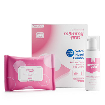 Mommy First® Alcohol-Free Witch Hazel Postpartum Healing Foam & Perineal Cooling Liners Bundle – Probiotic-Infused Relief for Perineal Pain, Itch & Burn After Birth – 24 Liners + 5oz Foam Mommy First uk supplements