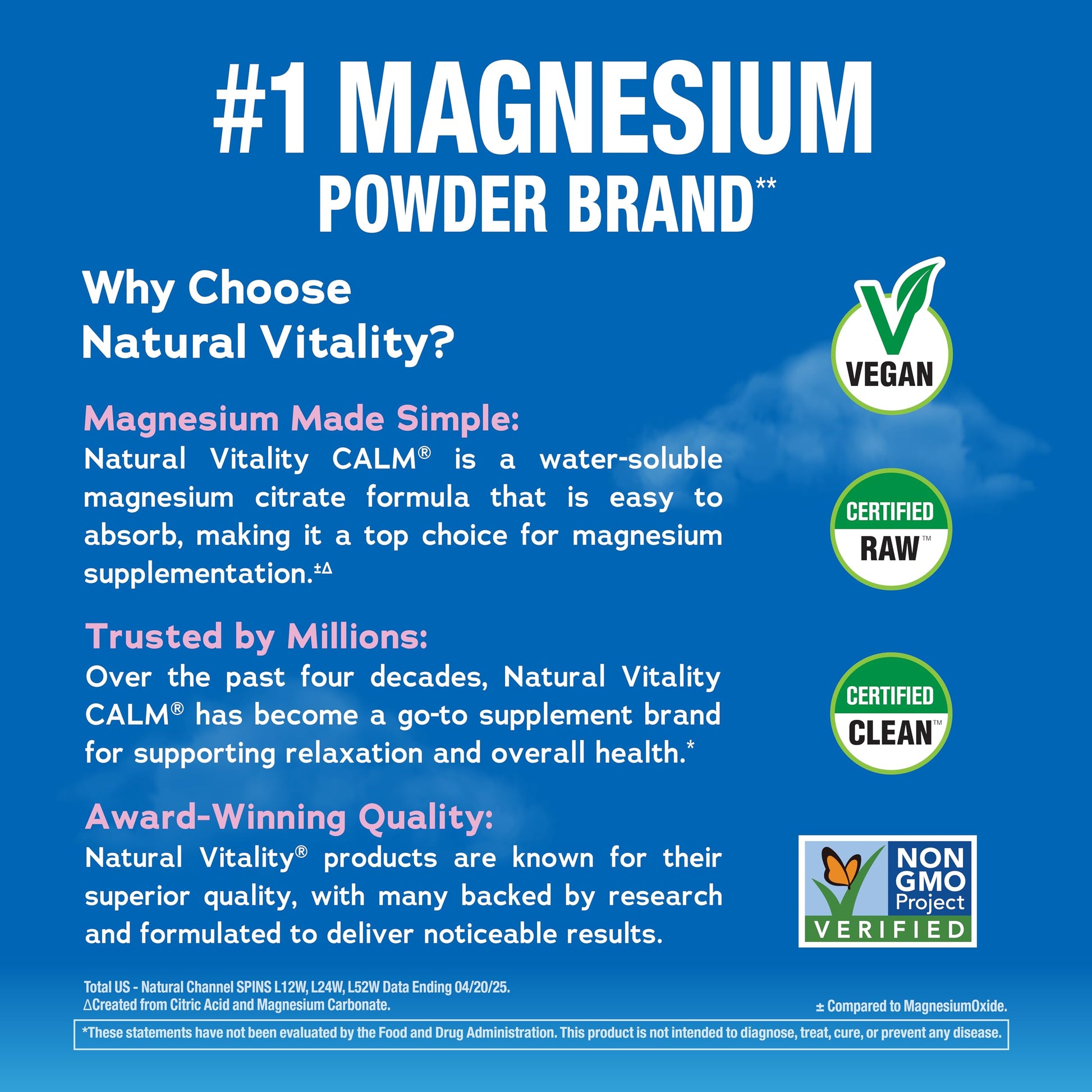 Natural Vitality Calm Magnesium 16oz Powder | Raspberry Lemon Flavored Supplement | Non-GMO, Vegan & Gluten Free Formula Natural Vitality uk supplements