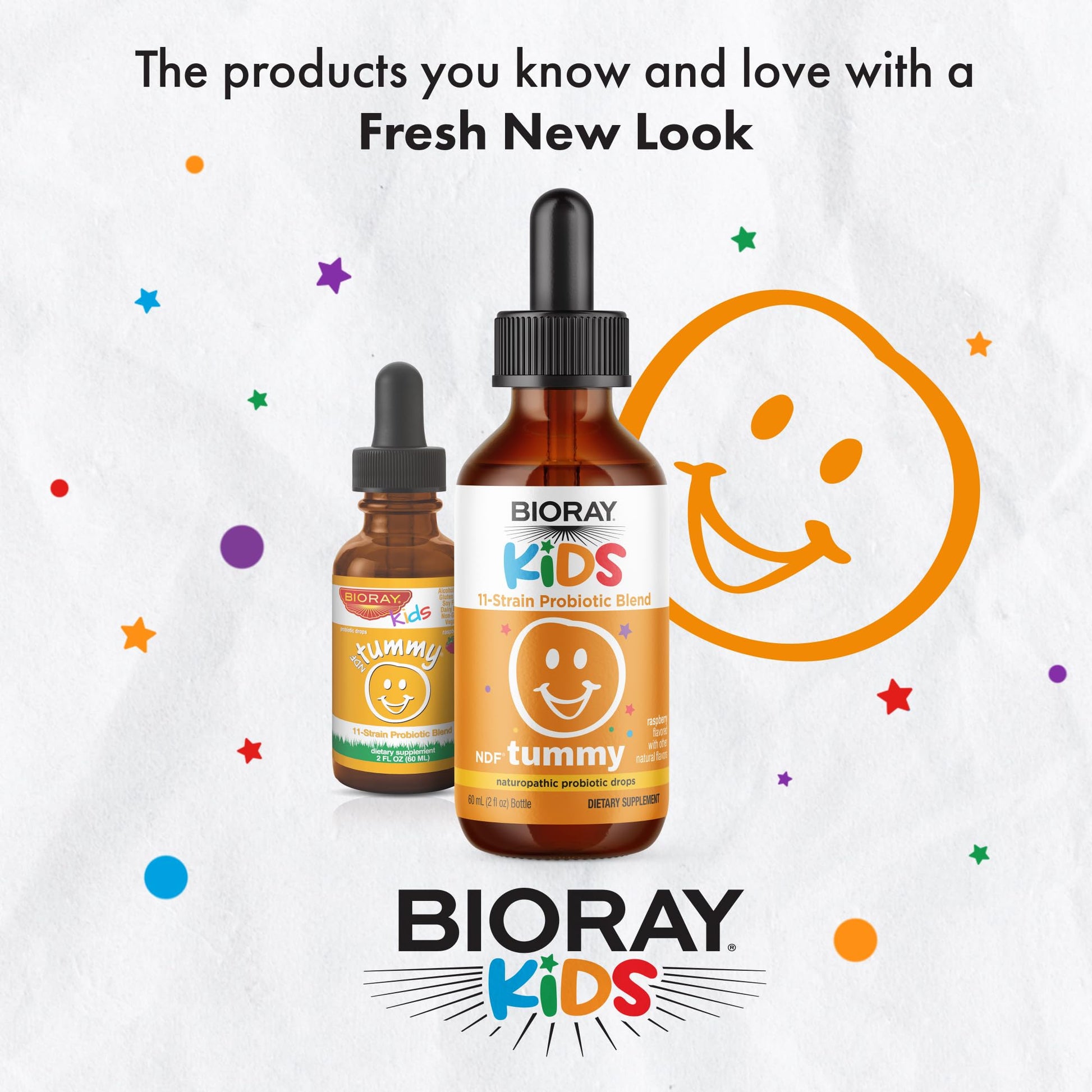 BIORAY Kids NDF Tummy, Raspberry - 4 fl oz (120 mL) - 11-Strain Probiotic Blend - Supports the Immune Response in the GI Tract - Non-GMO, Vegan, Gluten Free - Approx. 120 Servings BIORAY uk supplements