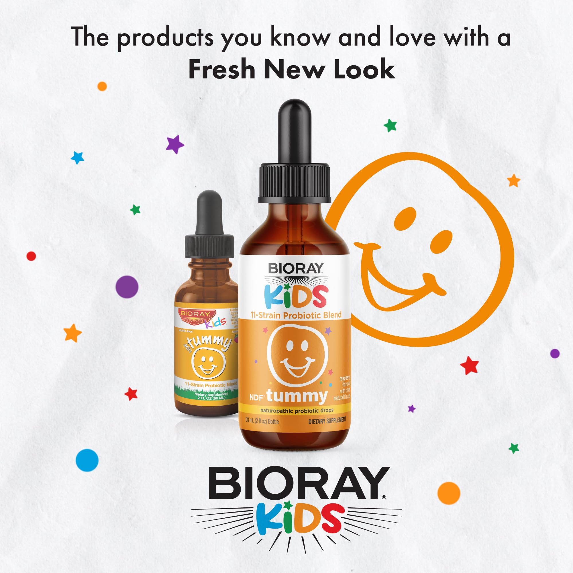 BIORAY Kids NDF Tummy, Raspberry - 4 fl oz (120 mL) - 11-Strain Probiotic Blend - Supports the Immune Response in the GI Tract - Non-GMO, Vegan, Gluten Free - Approx. 120 Servings BIORAY uk supplements