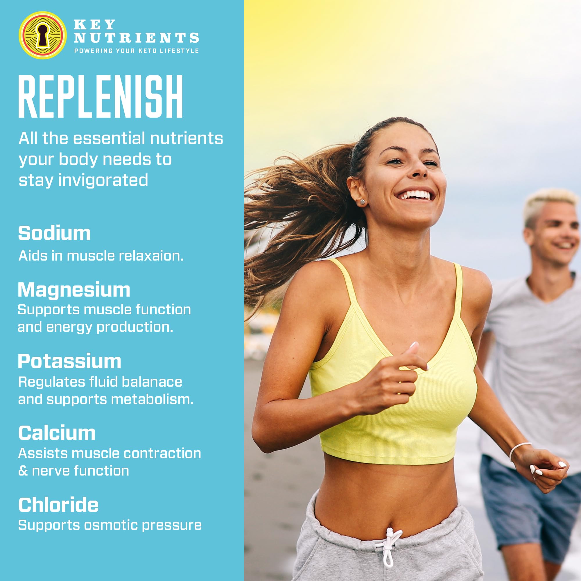 Key Nutrients Electrolytes Hydration Powder - Refreshing Lemonade Drink Mix KEY NUTRIENTS uk supplements