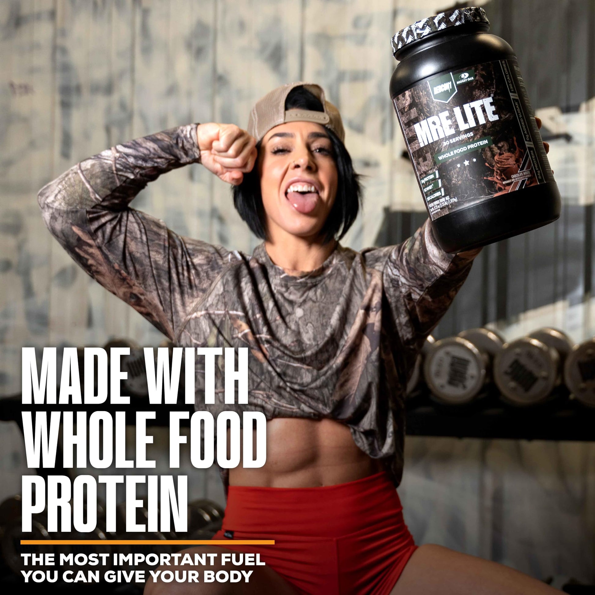 REDCON1 x Mossy Oak MRE Lite Whole Food Protein Powder, Chocolate Moose - Low Carb REDCON1 uk supplements