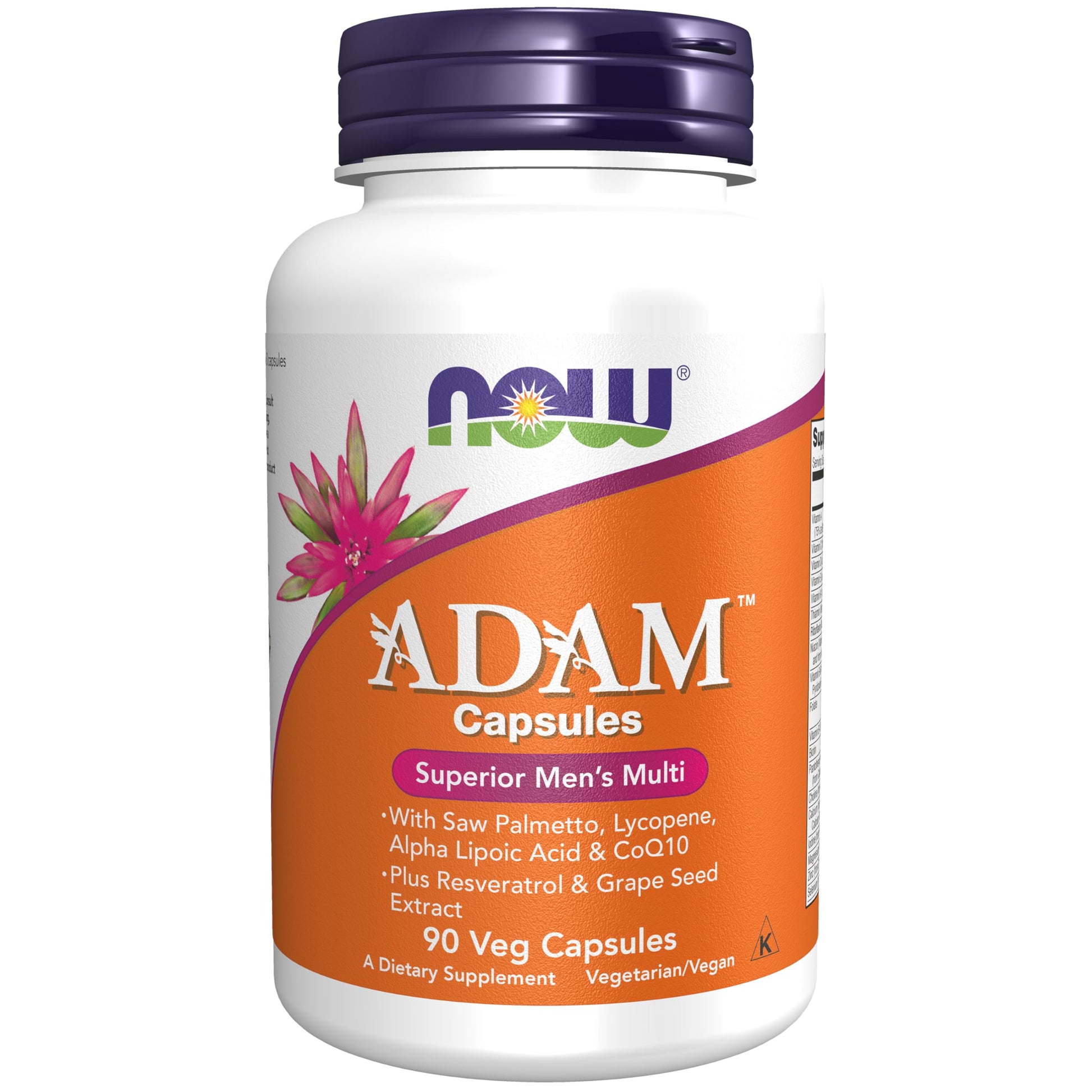 NOW Foods Supplements, ADAM™ Men's Multivitamin with Saw Palmetto, Lycopene, Alpha Lipoic Acid and CoQ10 NOW Foods uk supplements