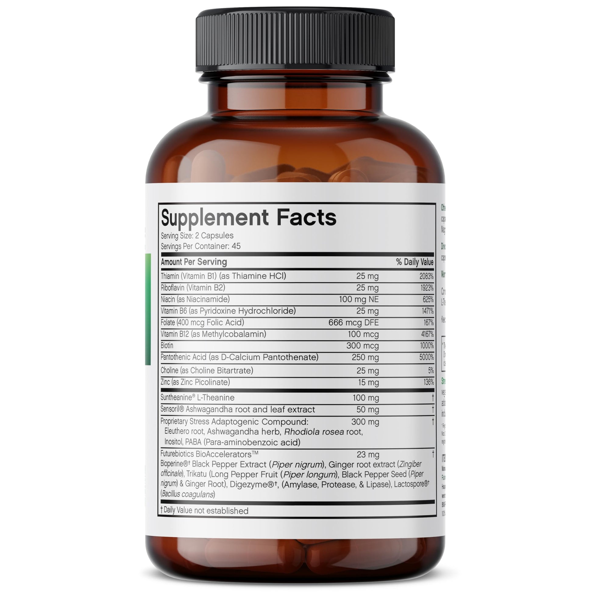 Futurebiotics Stressassist L-theanine Ashwagandha and Rhodiola Rosea Stress Complex - Natural Nutritional Stress Function, 90 Vegetarian Capsules Futurebiotics uk supplements
