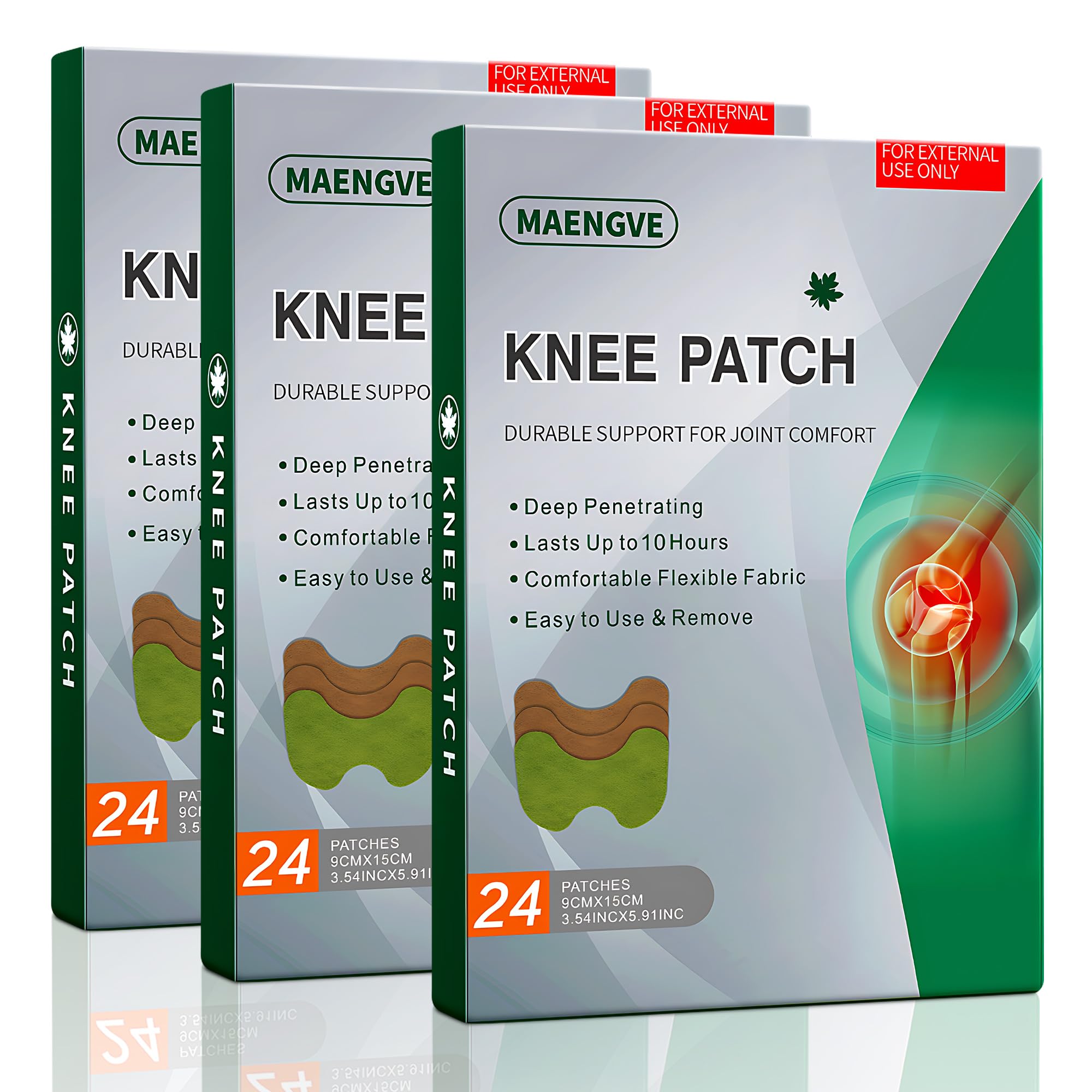 Knee Patch 72 Pcs, for The Relief of Muscle Pain in Joints, Neck and Shoulders, Long-Lasting Warm Knee Patches Maengve uk supplements