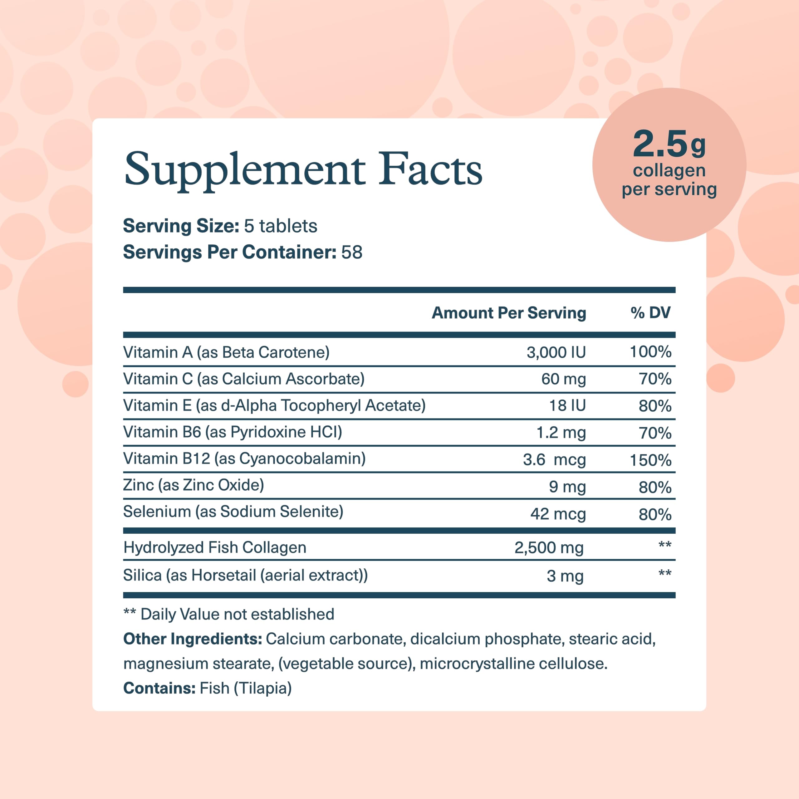 Youtheory Marine Collagen Tablets - 2,500 mg Fish-Sourced Collagen Peptides- with Vitamins A, C, E, B6 & B12 - Supports Joint & Nail Health* - Highly Absorbable - 290 Tablets (58-Day Supply) Youtheory uk supplements